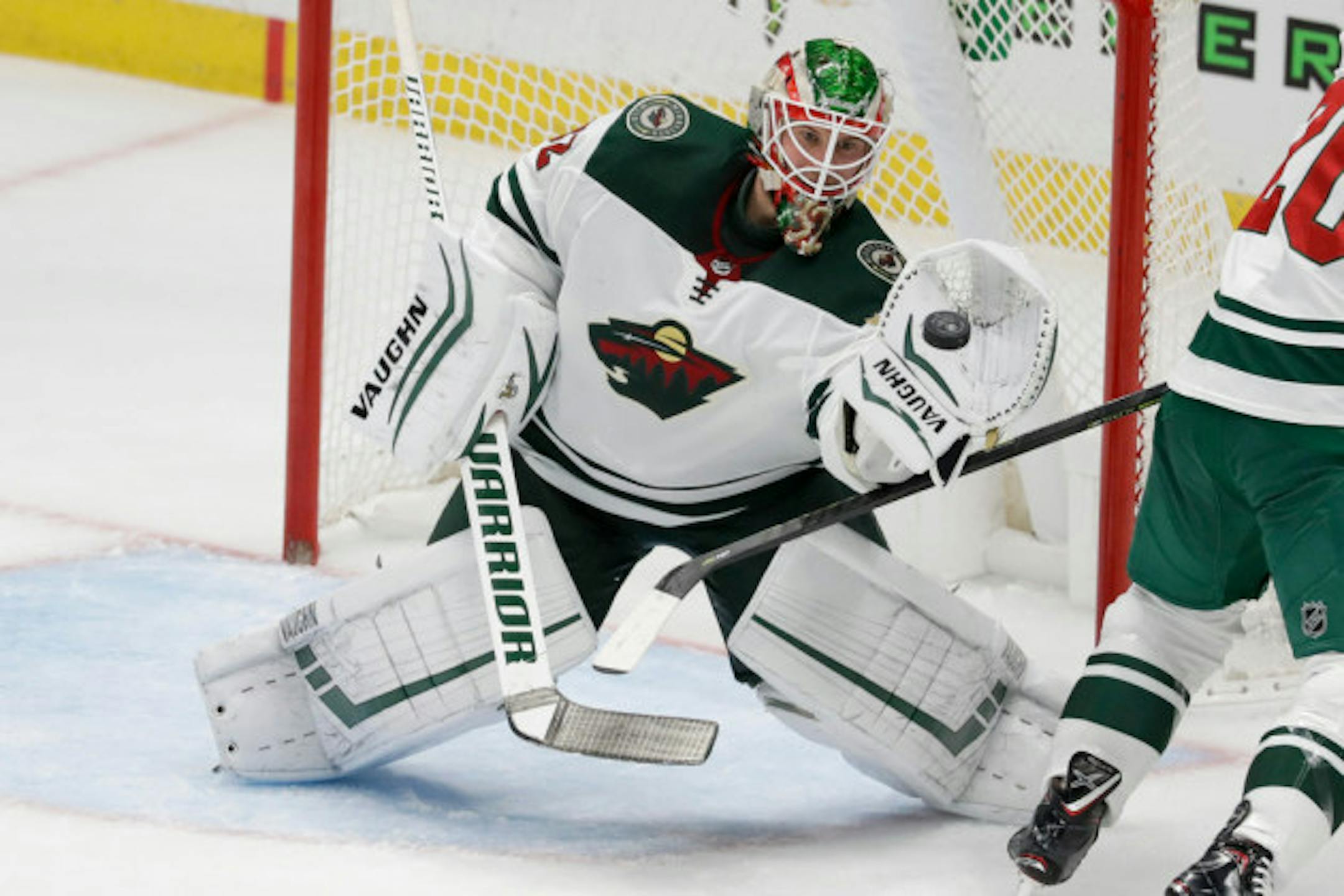 Alex Stalock made 29 saves to help the Wild rally to beat the Ducks 4-2 on Tuesday night.