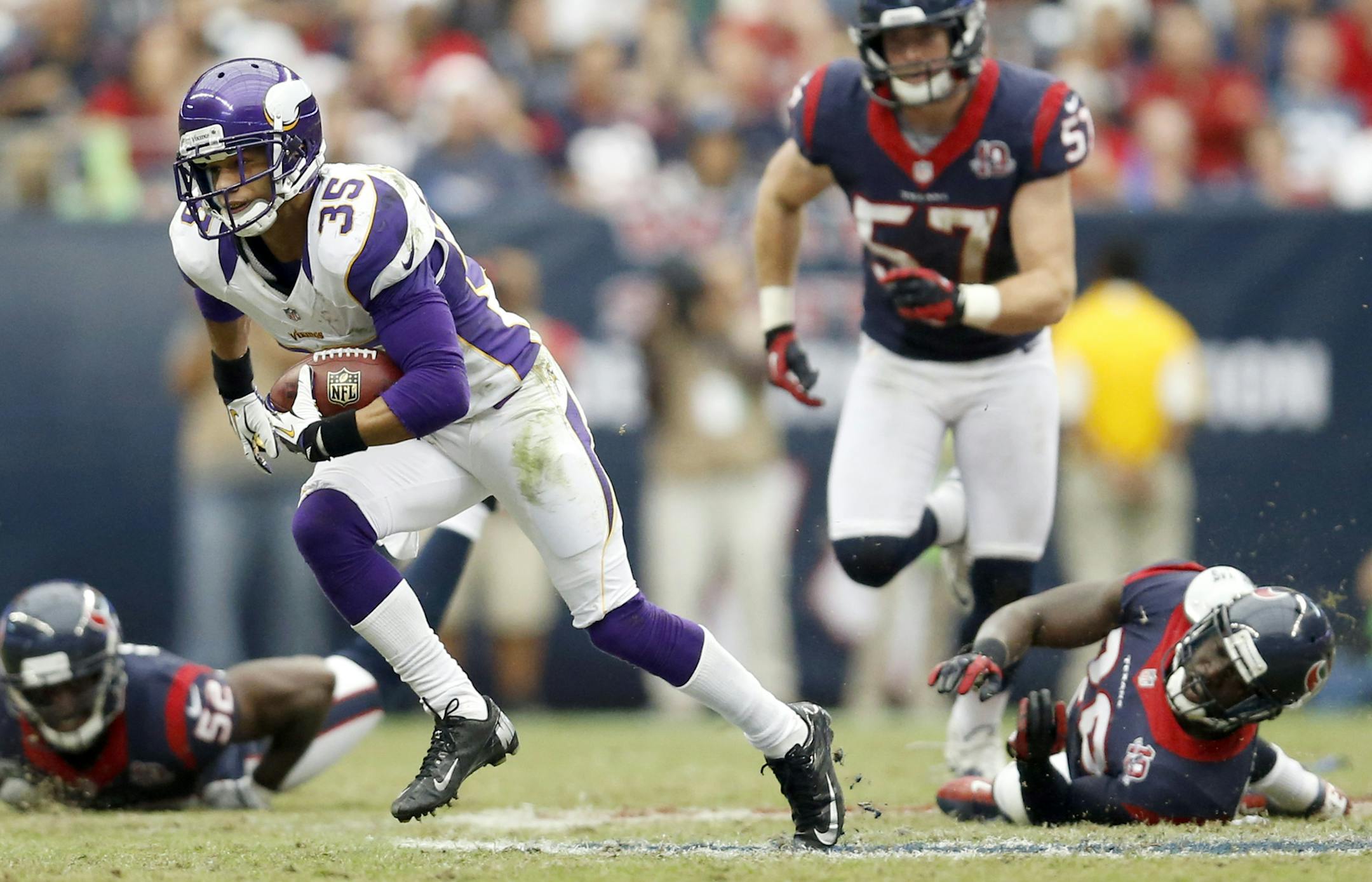 Marcus Sherels is trying to remain the Vikings’ primary punt returner.