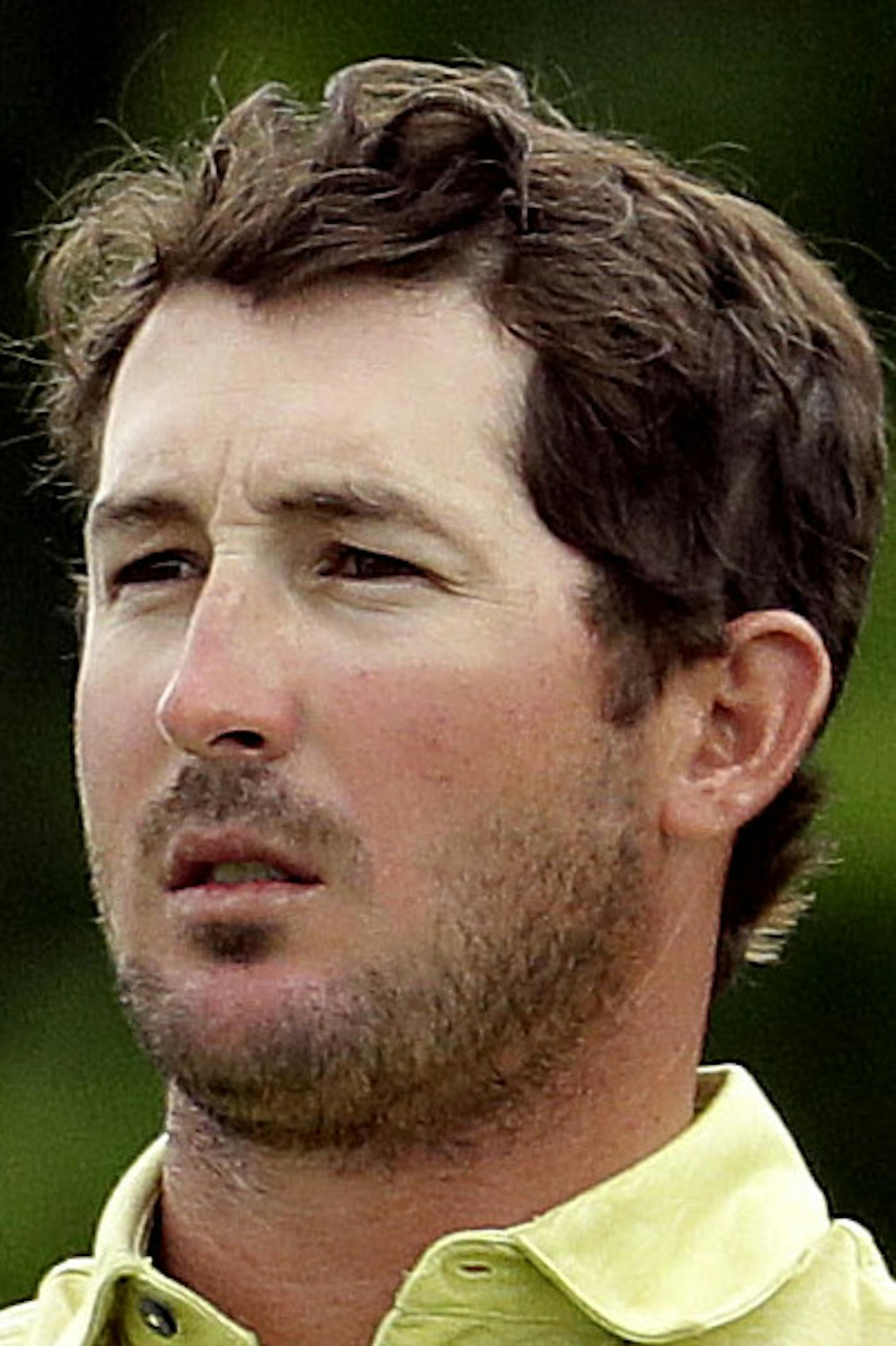 Andrew Landry stands on the fourth tee during the first round of the U.S. Open golf championship at Oakmont Country Club on Thursday, June 16, 2016, in Oakmont, Pa. (AP Photo/Charlie Riedel)