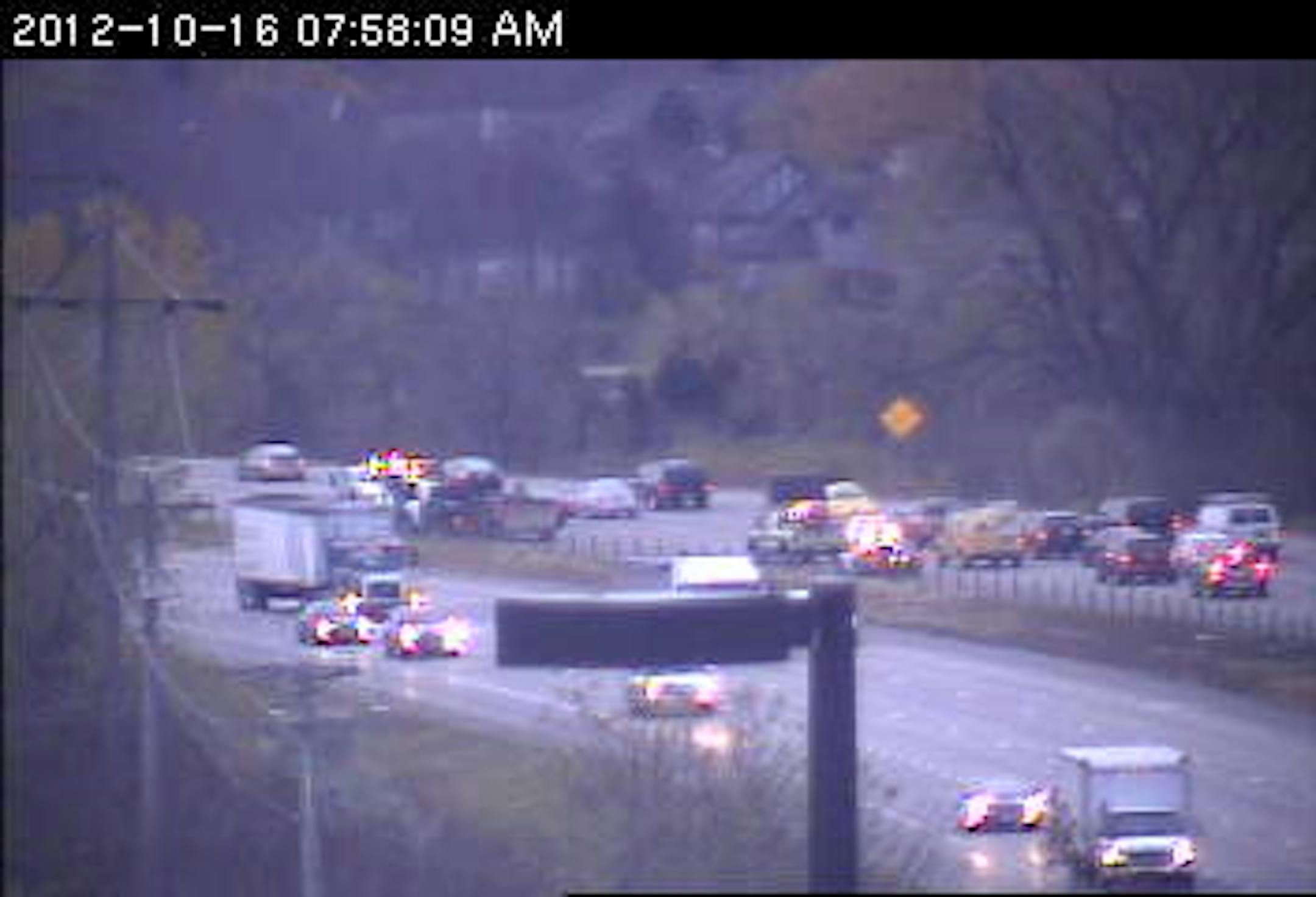 The scene in Maple Grove