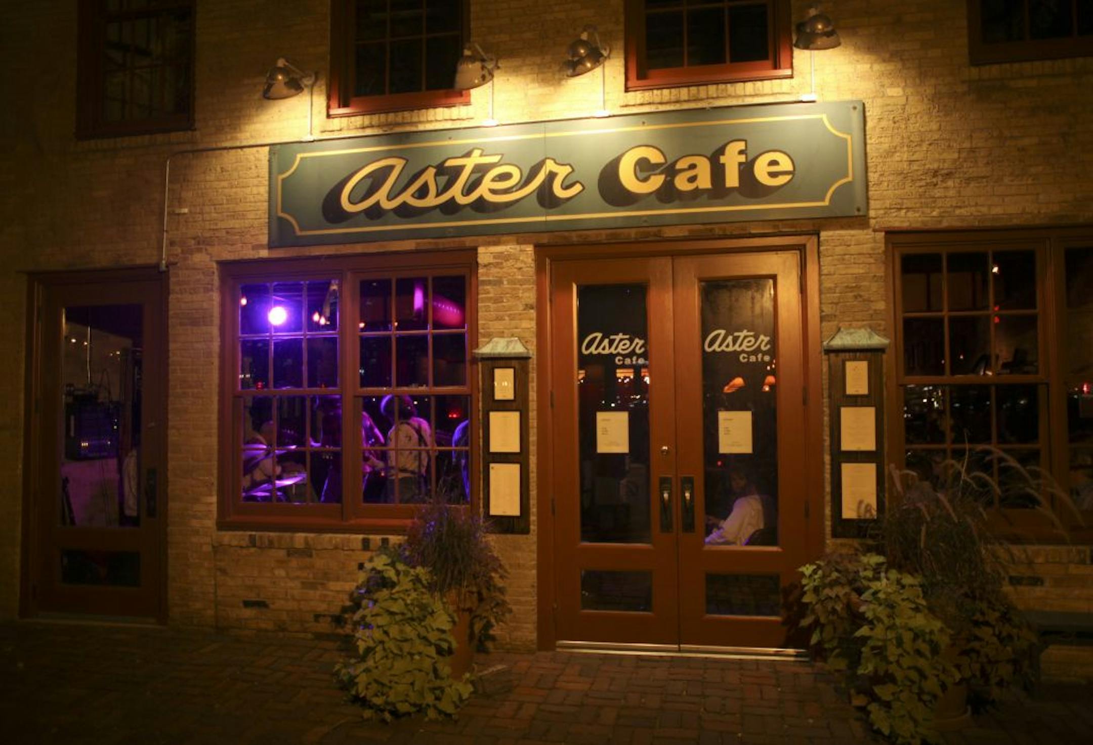 Exterior of the Aster Cafe on old Main St. SE in Minneapolis Thursday night.
