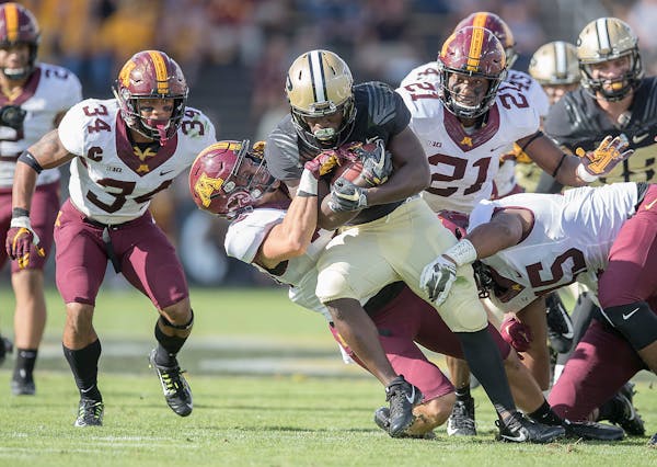 Purdue had seven runs of six yards or more against the Gophers in the second half of a 31-7 victory Oct. 7.