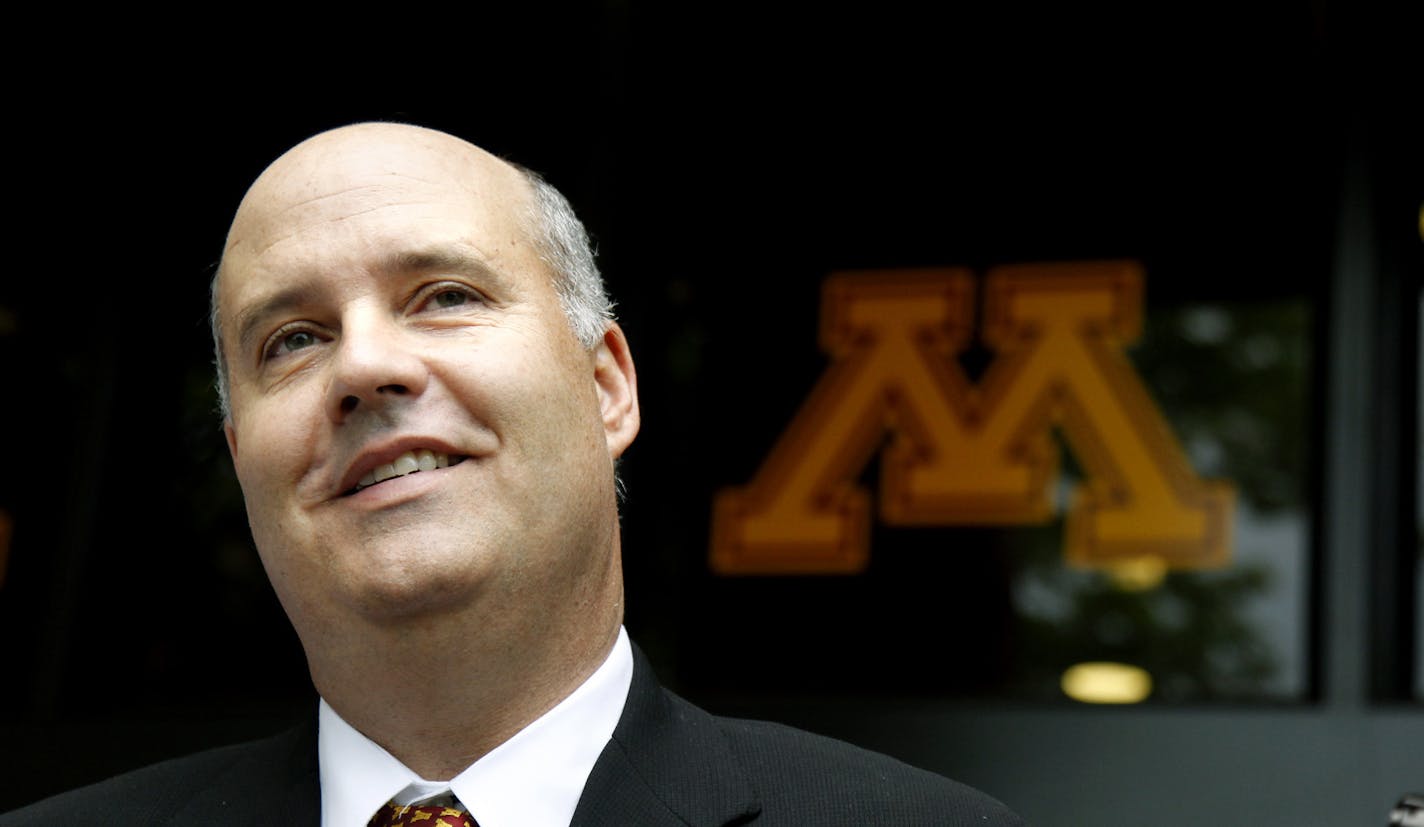 Norwood Teague, the new University of Minnesota director of athletics, was all smiles during his first day in his new role at Bierman Athletic Complex, Monday, June 18, 2012.