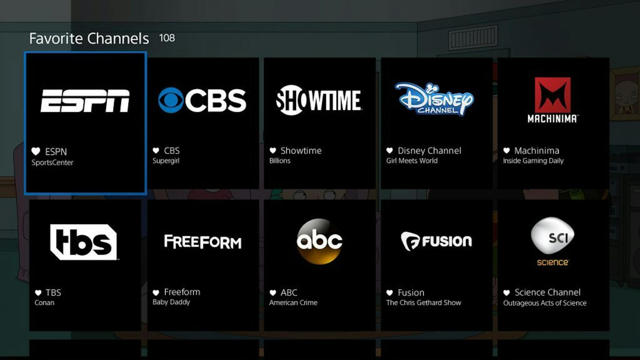 FILE - This file image provided by Sony shows a frame grab demonstrating Sony's PlayStation Vue streaming-television service. Sony�s streaming TV service is expanding nationwide Monday, March 14, 2016, giving TV lovers throughout the U.S. a new, potentially cheaper way to get cable channels such as AMC and ESPN. (Courtesy of Sony via AP, File) MANDATORY CREDIT