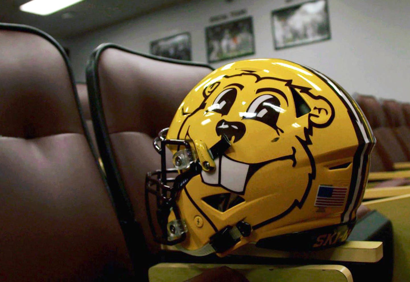 The Gophers football team will wear a special Goldy Gopher football helmet this Saturday.