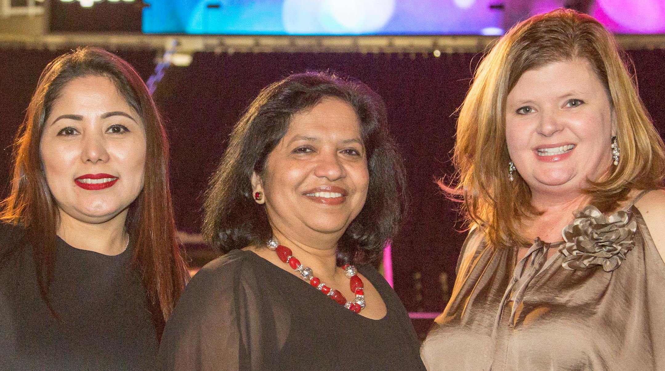 Tsering Palmo, Jolly Ambalathunkal, Jill Morton attend the HCMC Light Up the Night Gala at US Bank Stadium. [ Special to Star Tribune, photo by Matt Blewett, Matte B Photography, matt@mattebphoto.com, December 2, 2016, Hennepin County Medical Center Light up the Night Gala, US Bank Stadium, Minneapolis, Minnesota, SAXO 1002449430, 010117FACES https://www.facebook.com/jolly.ambalathunkal
