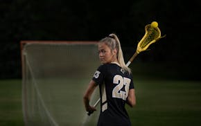 Star Tribune 2022 Girls Lacrosse Metro Player of the Year Claire Nelson, an Andover grad, now plays for the University of Michigan and is one of rough