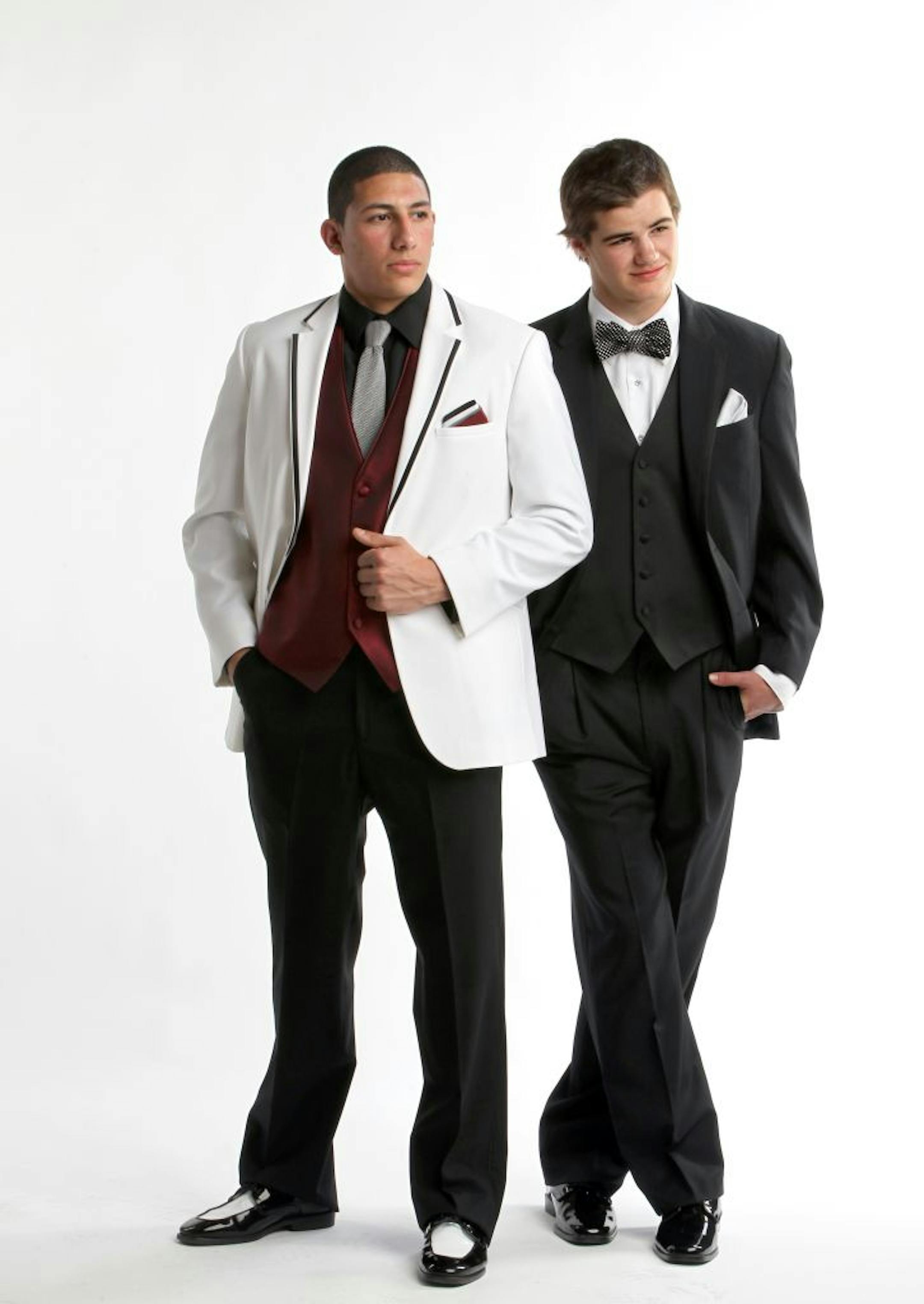 Illustration for the Sunday Variety cover on Prom Tuxedo Fashion. [ TOM WALLACE � twallace@startribune.com _ Assignments #20022680A_ March 24, 2011_ SLUG: tuxedo0401_ EXTRA INFORMATION: For Variety Sunday cover Zac and Danny are the models.