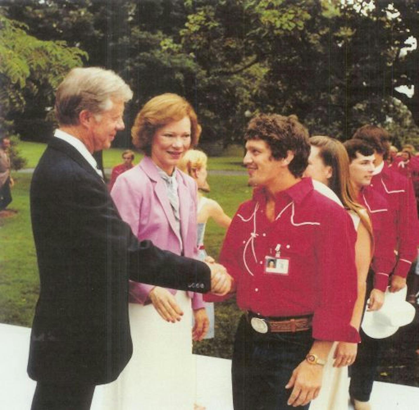 Brian Gust met President Jimmy Carter and First Lady Rosalynn Carter on a visit to the White House. Carter's decision to boycott the 1980 Olympics cost Gust his final chance to compete at the Games.