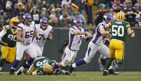 Christian Ponder against the Packers