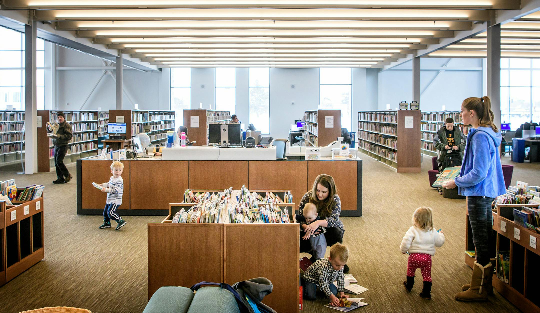 The new Hennepin County library in Brooklyn Park. ] GLEN STUBBE * gstubbe@startribune.com Friday, January 13, 2017 The new Hennepin County library in Brooklyn Park. ORG XMIT: MIN1701131532393489