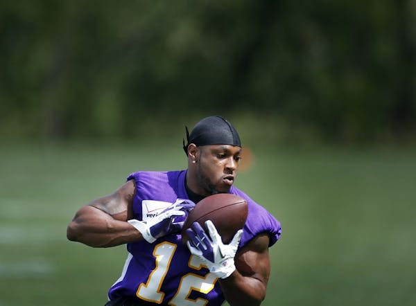 The appearance of the Vikings' Percy Harvin at OTAs means a lot to some of the team's young receivers.