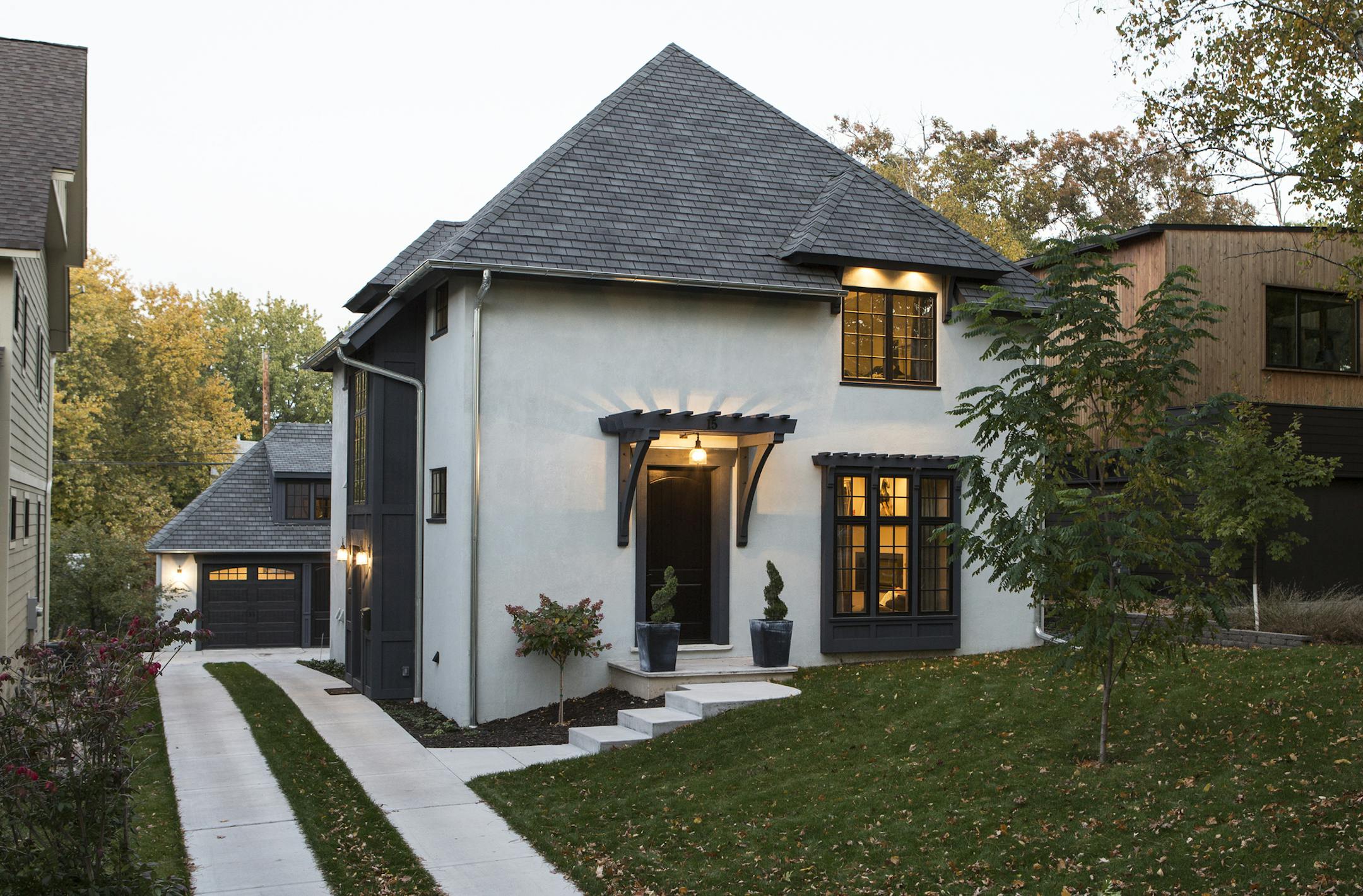 The Bryn Mawr home was constructed with an energy-conserving insulated concrete wall system.