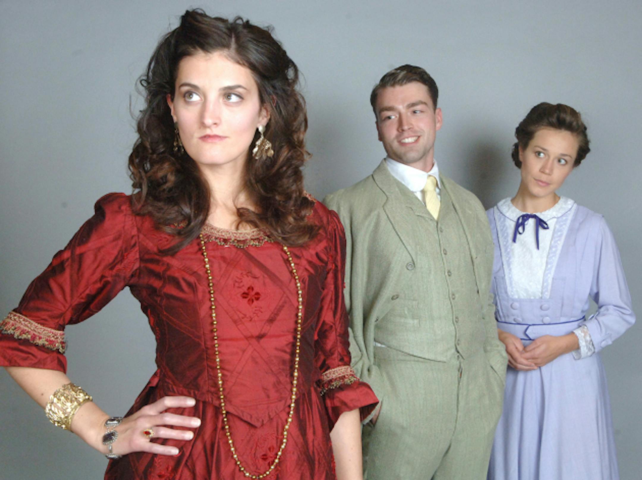 Strong, lyrical writing, with characters torn between the spiritual and the sensual, has made SUMMER AND SMOKE one of the most highly-regarded works by Tennessee Williams. Shown: Tara Lucchino, Casey Hoekstra, and Joanna Harmon. SUMMER AND SMOKE performs weekends October 12 ' November 4, 2012 at Theatre in the Round in Minneapolis. For reservations and information, call the box office at 612-333-3010.