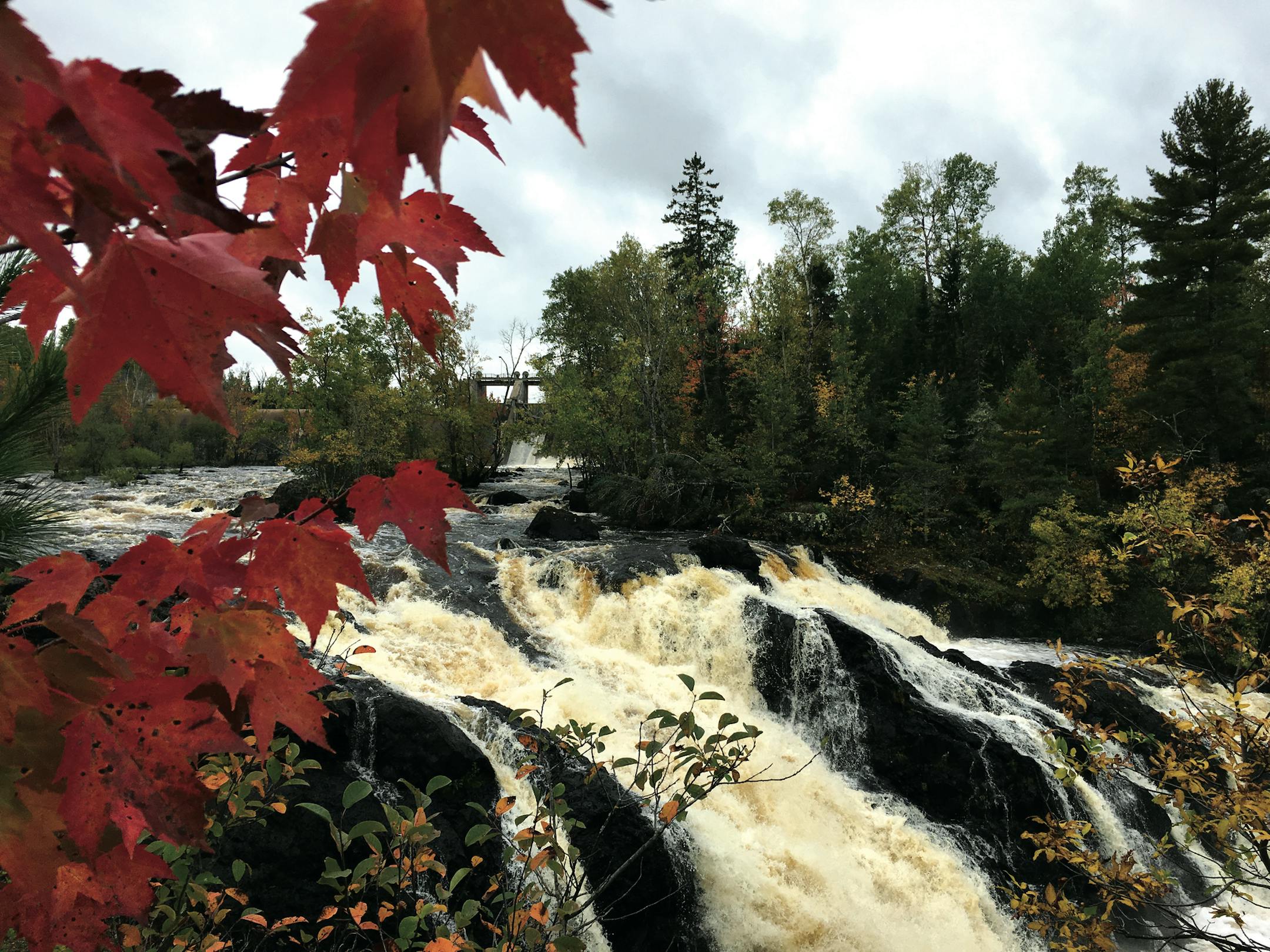 A hike up to Kawishiwi Falls offered beautiful views and a few pops of fall colors. Photo by Jenna Ross * jenna.ross@startribune.com
