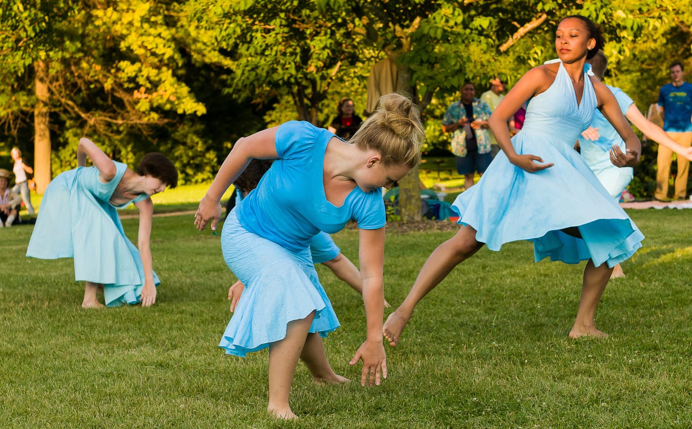 Jennifer Mack, Ashley Narum and Caitlin Henderson of the Christopher Watson Dance Company.