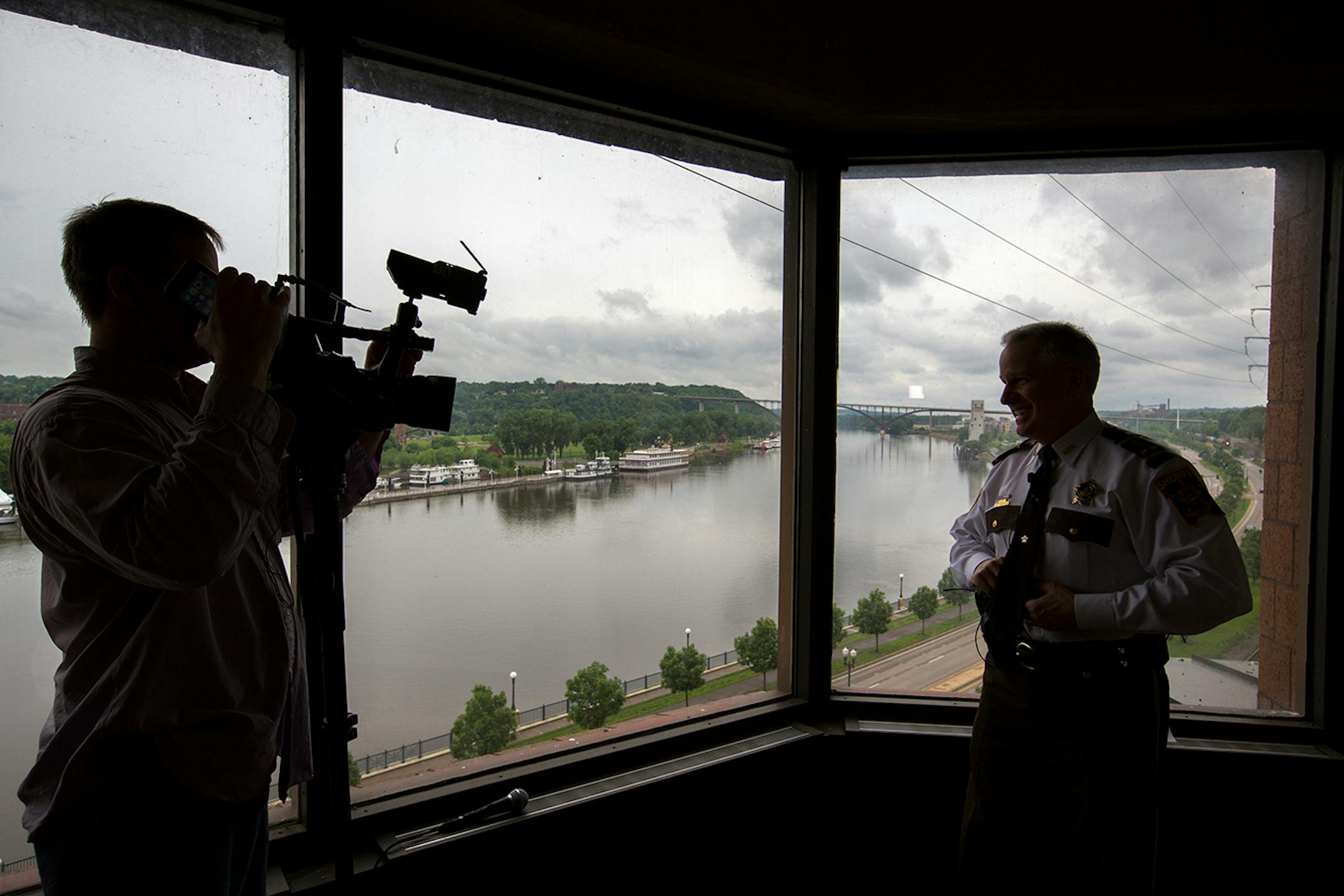 Ramsey County Sheriff Matt Bostrom gets ready to speak to the press in the former Ramsey County jail building in downtown St. Paul on Friday, May 29, 2015.