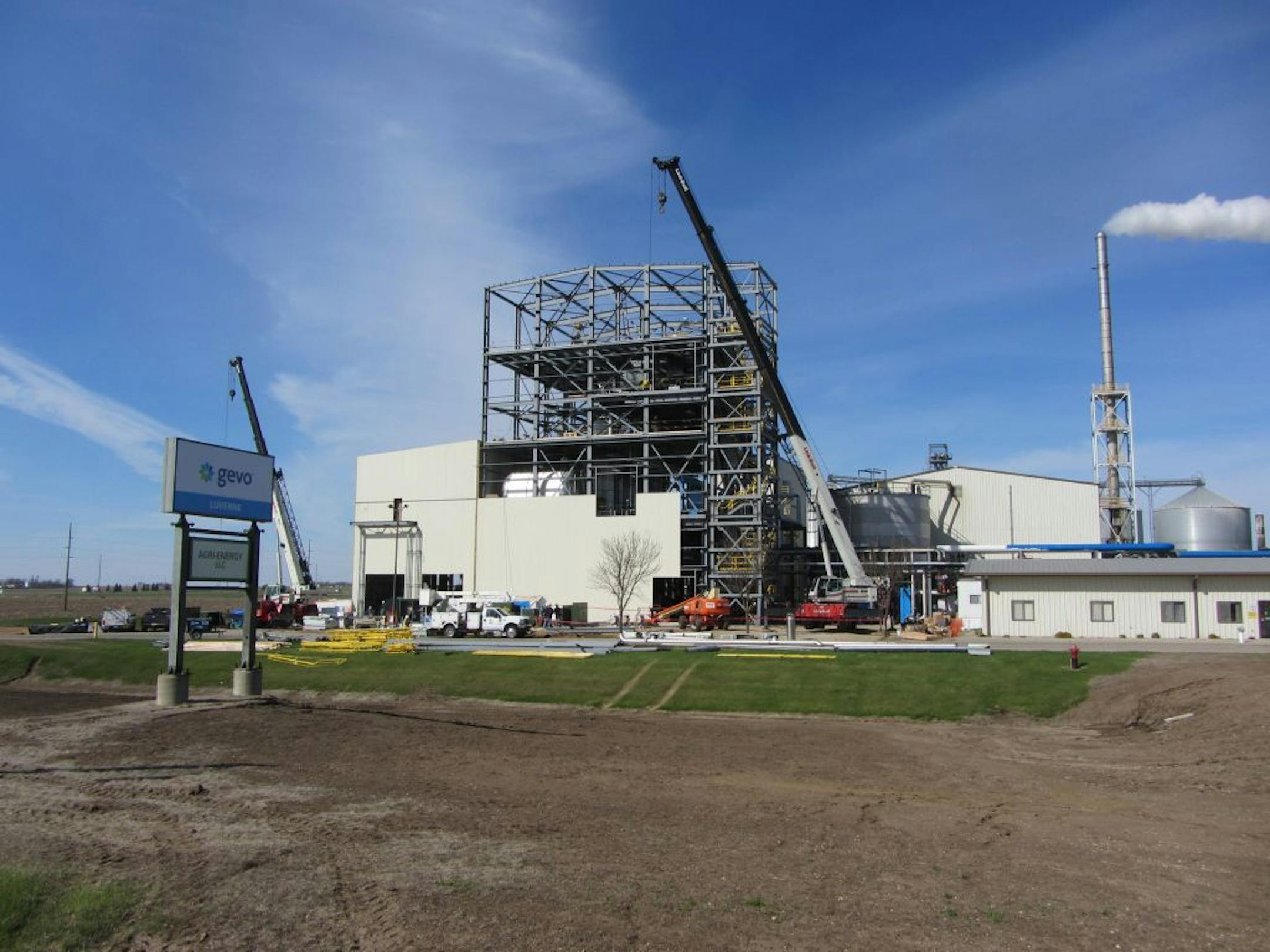 Gevo's Luverne, Minn. plant. The company eventually aims to make isobutanol at the plant, but currently is preparing to make ethanol there.