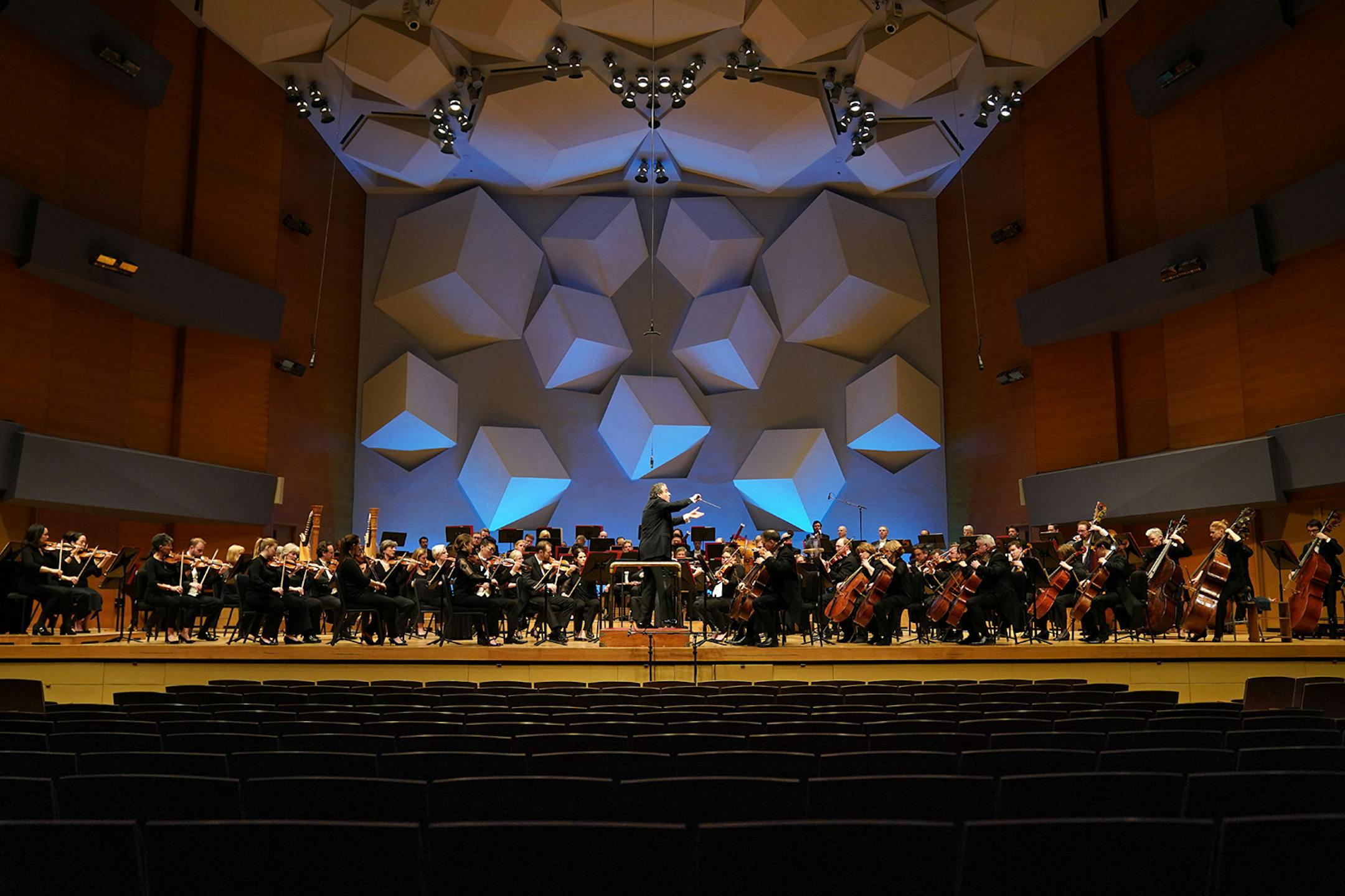 The Minnesota Orchestra performed to a nearly empty hall for a radio broadcast as concerns for the Coronavirus forced cancellations of events around the country on Friday March 13, 2020.