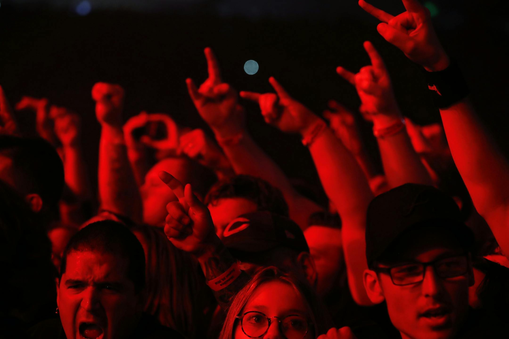 Fans watched Metallica perform at US Bank Stadium.