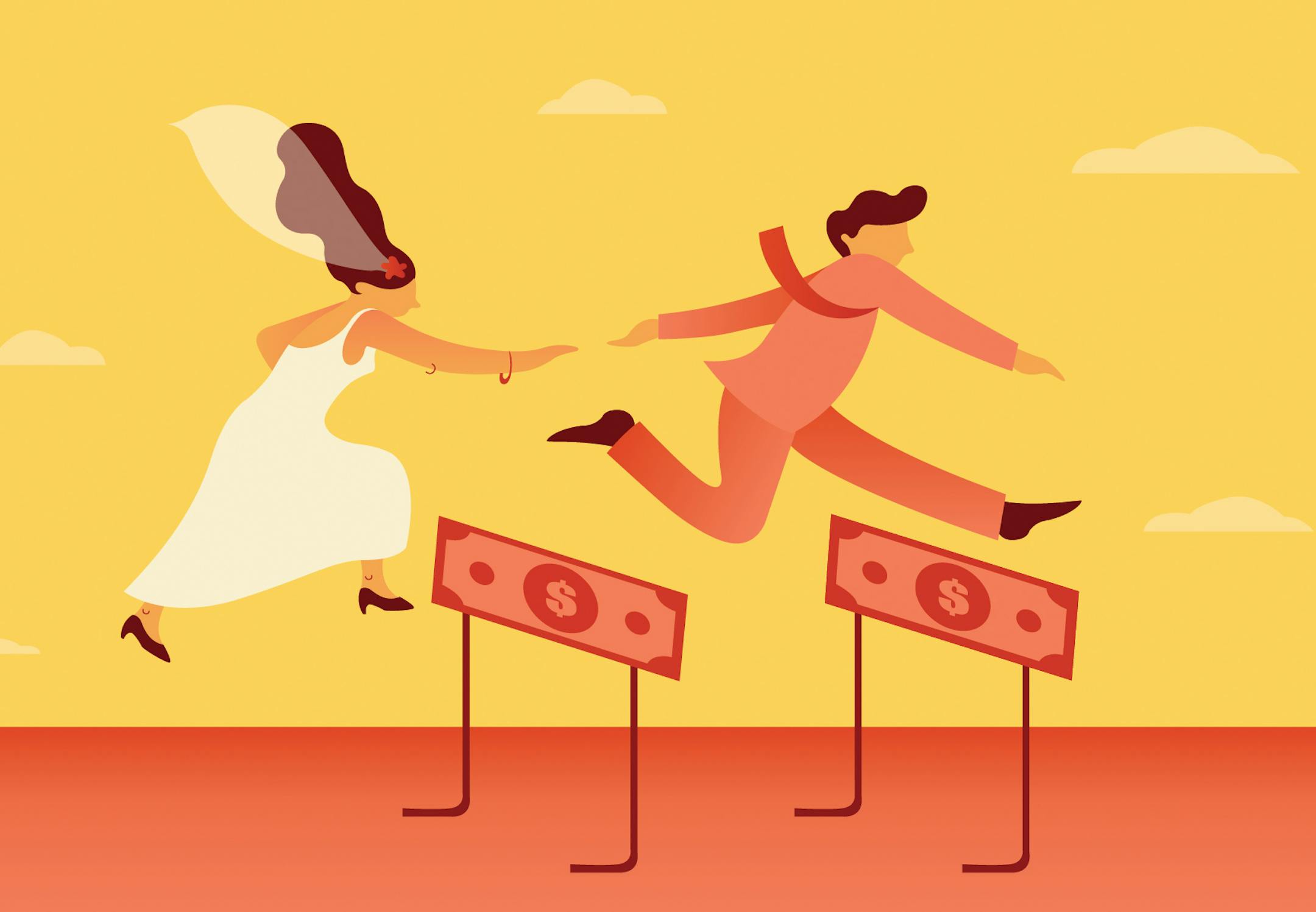 Money managers and couples offer some tips on ways to finance a wedding, which nationwide averages about $26,000. (Chiara Zarmati/The New York Times) -- NO SALES; FOR EDITORIAL USE ONLY WITH NYT STORY WEDDING FINANCING BY VIVIAN MARINO FOR MAY 13, 2018. ALL OTHER USE PROHIBITED.