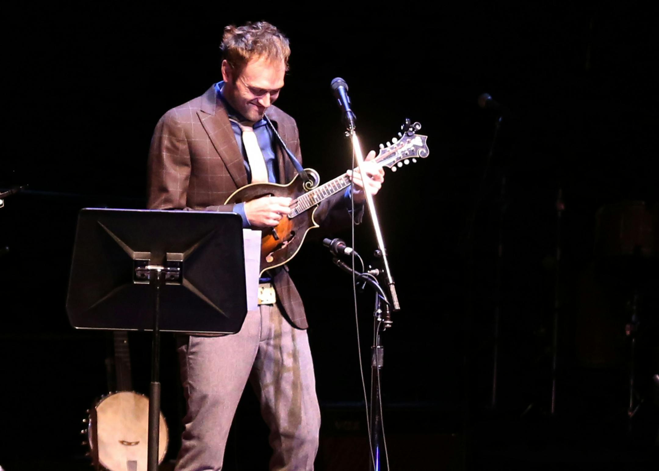 "A Prairie Home Companion," the first show with new host Chris Thile at the Fitzgerald Theater Saturday, Oct. 15, 2016, in St. Paul, MN.