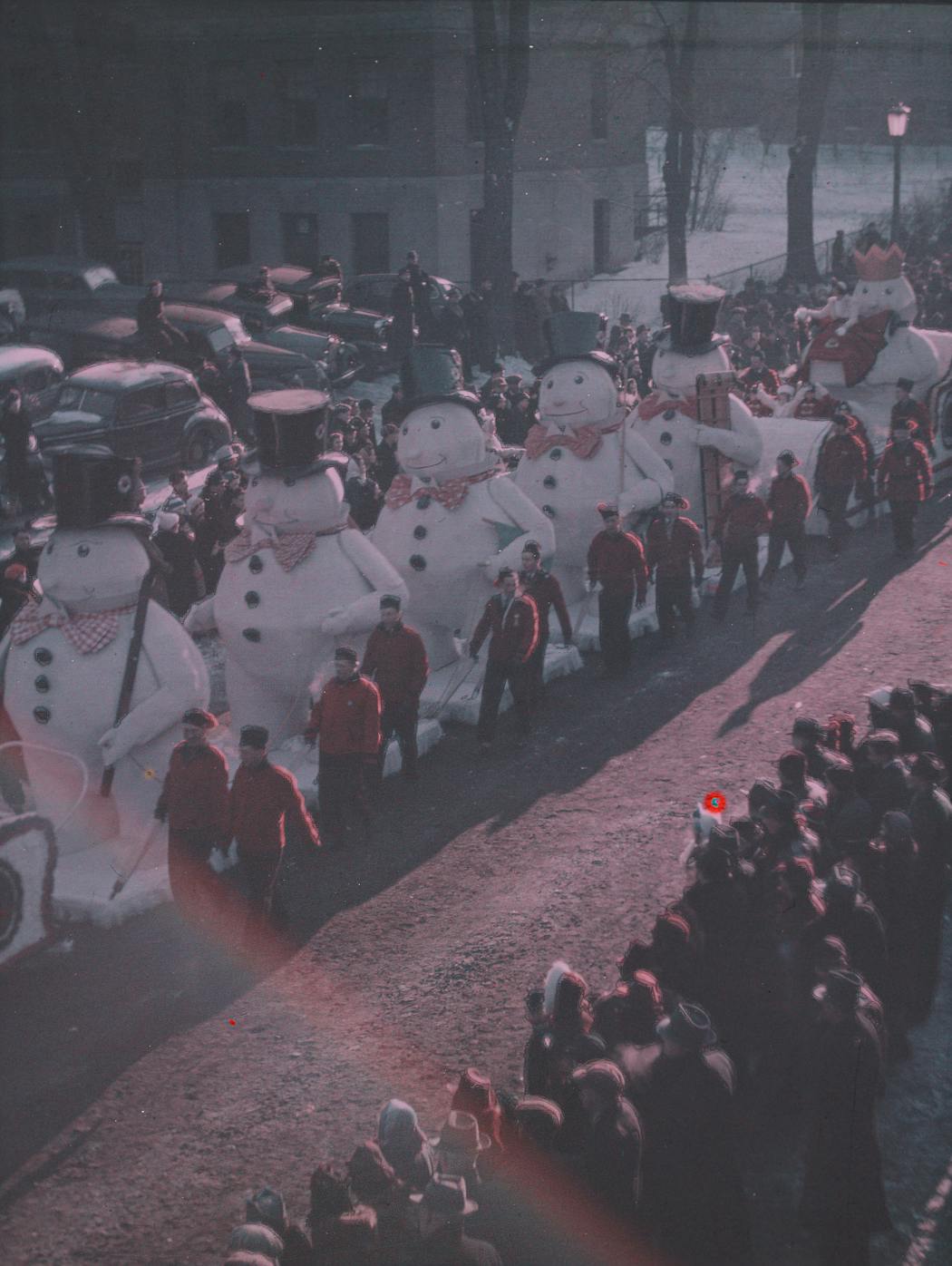William Snell took photos of the 1940 St. Paul Winter Carnival as part of his job selling a color film process.