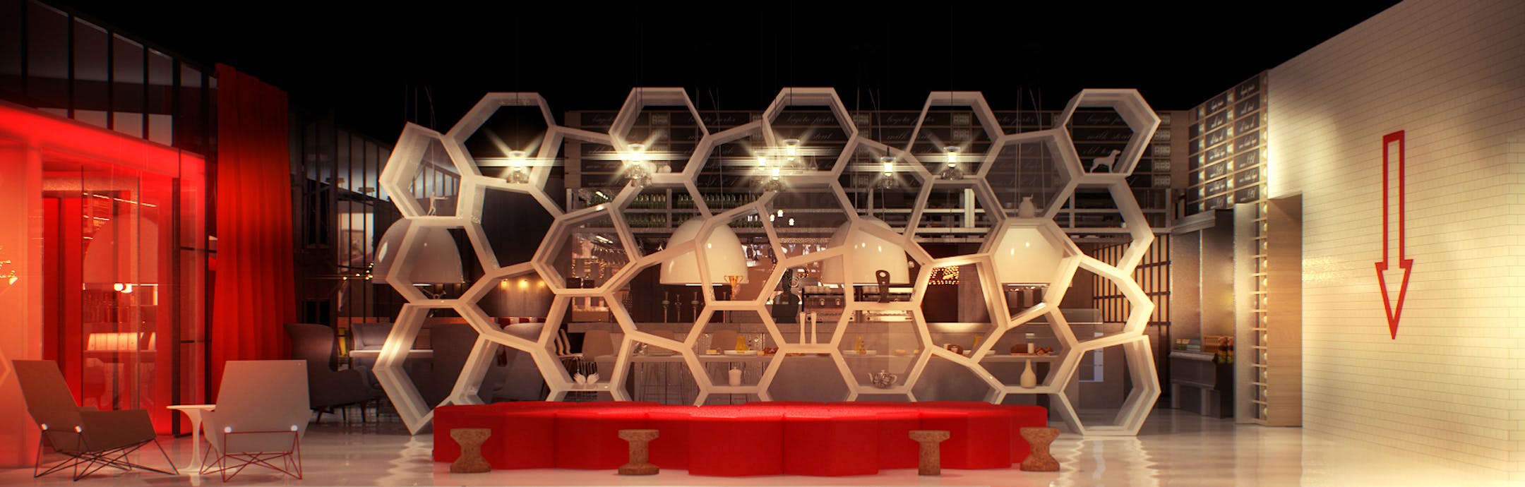 Radison Red AXO section rendering