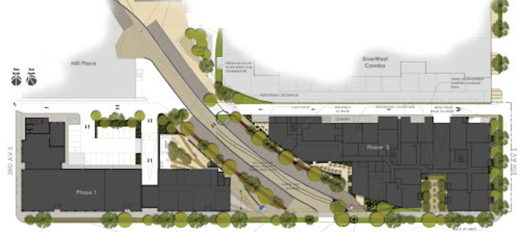 BKV Architect Site plan of Mill City Quarter