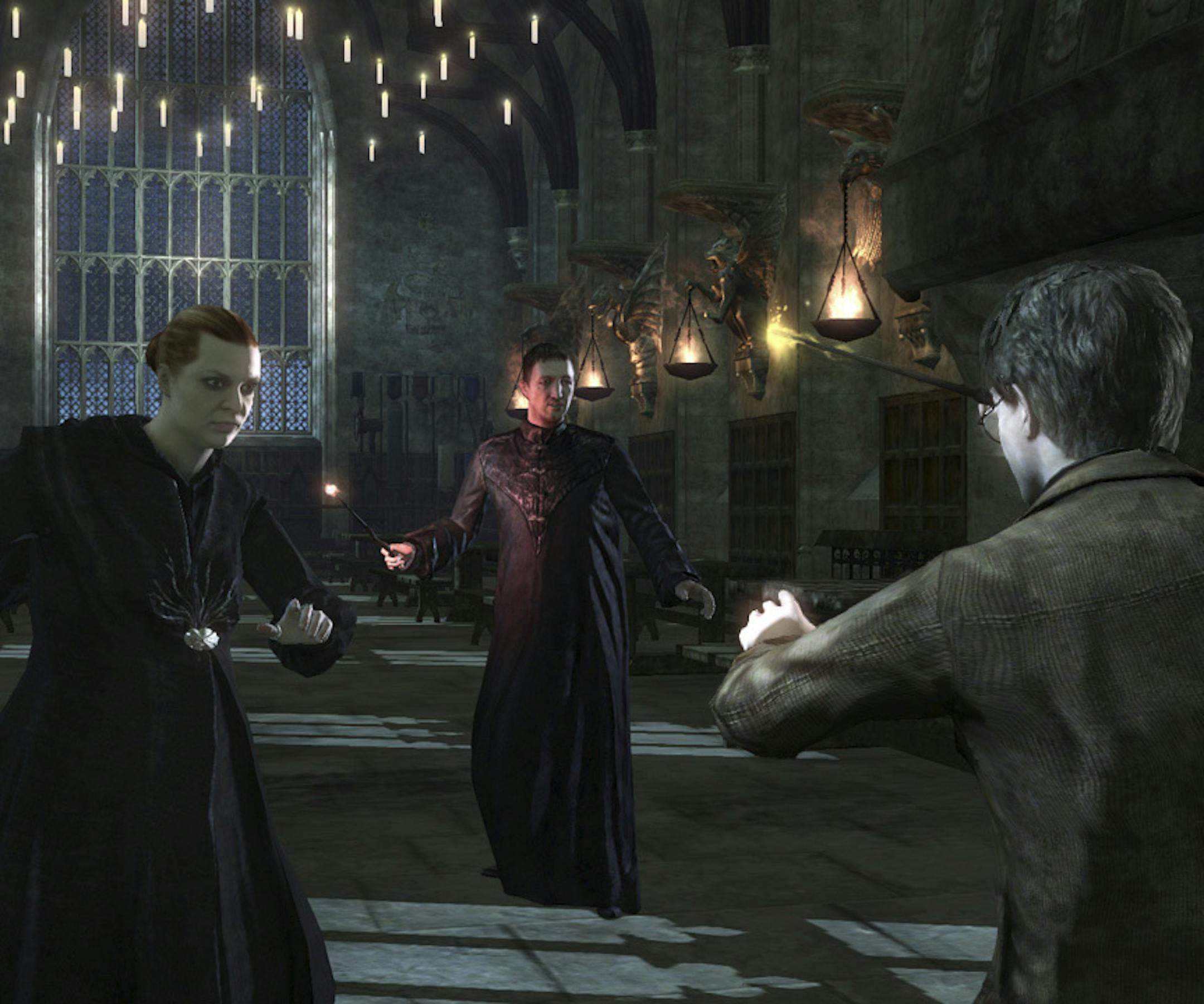 Like the first "Harry Potter and the Deathly Hallows" game, the new "Hallows Part 2" takes on the characteristics of a third-person shooter Ñ a reflection on the book and movie's action-heavy focus, but a stark departure nonetheless from previous "Potter" games. (MCT)