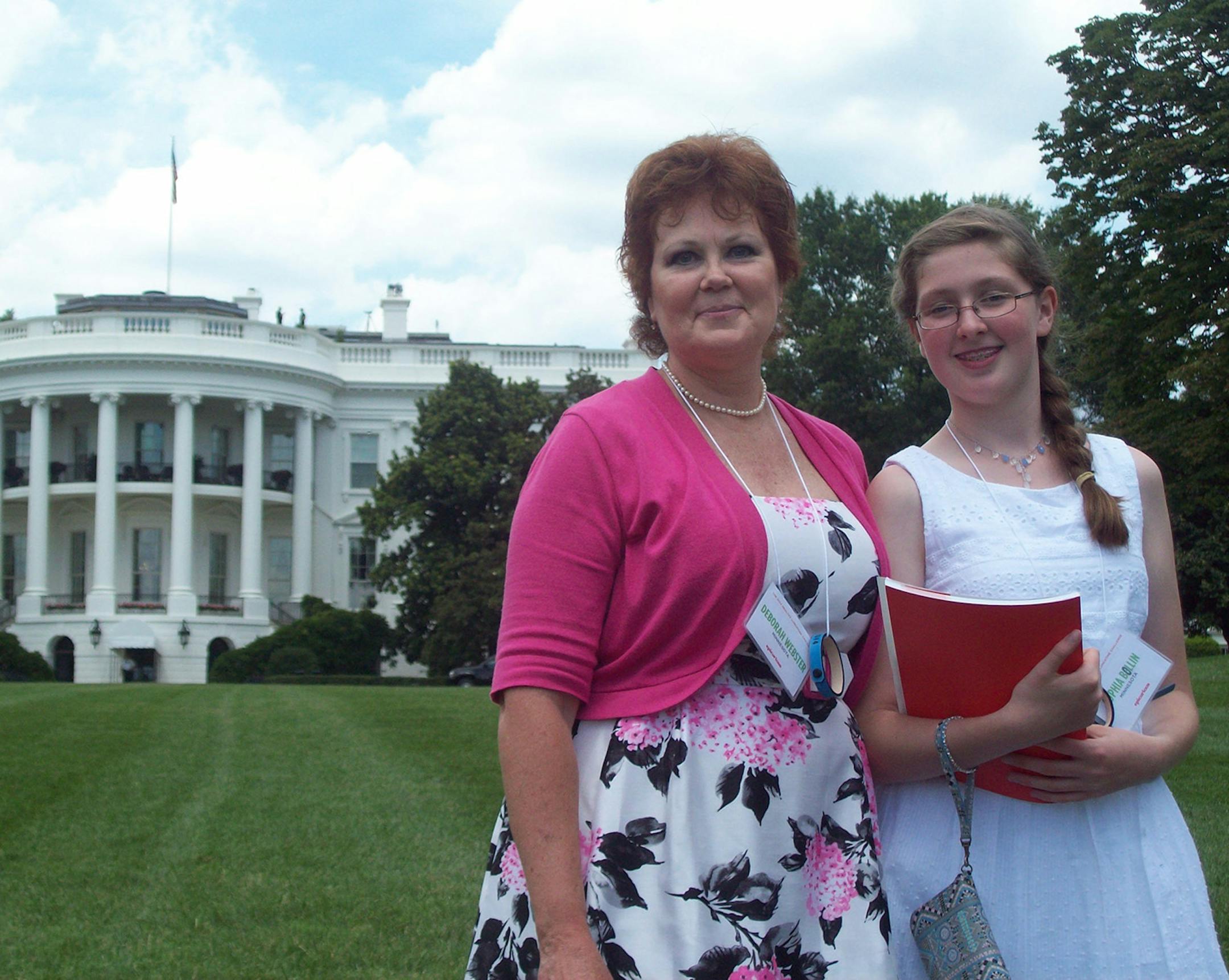 Provided photo Deborah Webster and Sophia Bollin attended the Kids State Dinner in Washington DC. Sophia's recipe forquinoa and black beans was a winner in the Healthy Lunchtime Challenge.