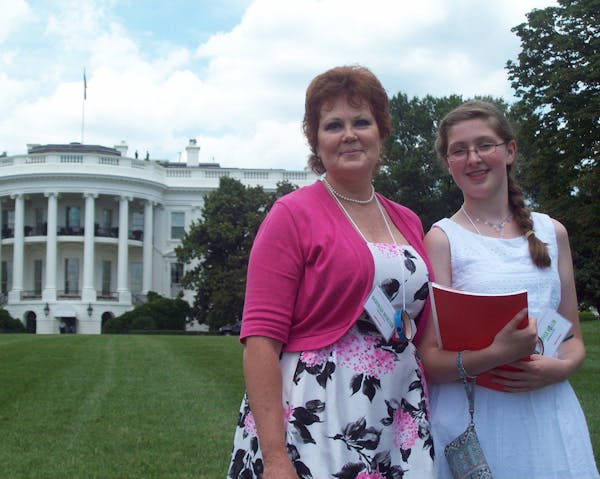 Provided photo Deborah Webster and Sophia Bollin attended the Kids State Dinner in Washington DC. Sophia's recipe forquinoa and black beans was a winn