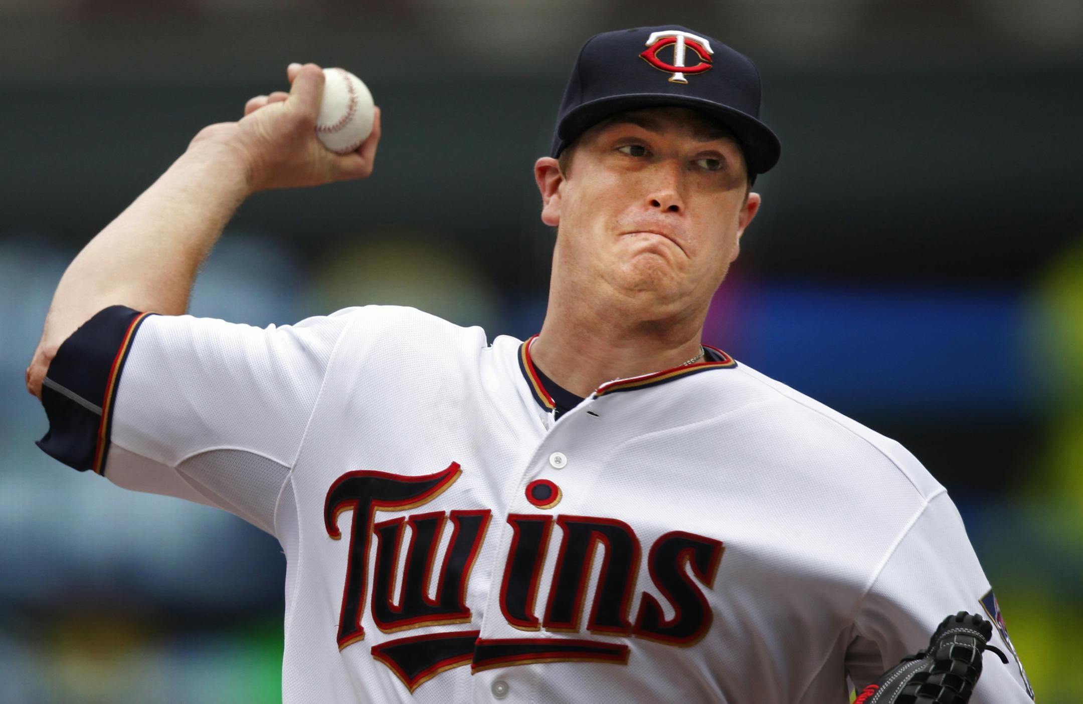 At Target Field in a game between the Twins and the Tigers on July 12, 2015, Kyle Gibson(39) won the game 7-1.] Richard Tsong-Taatarii/rtsong-taatarii@startribune.com