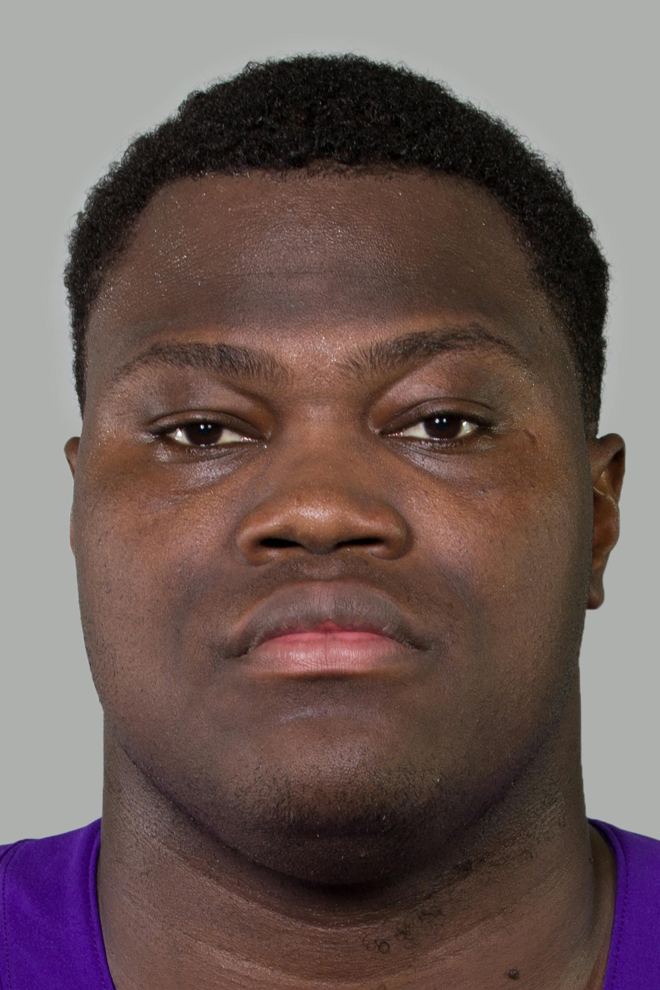 This is a 2014 photo of Vladimir Ducasse of the Minnesota Vikings NFL football team. This image reflects the Minnesota Vikings active roster as of Monday, April 28, 2014 when this image was taken. (AP Photo) ORG XMIT: NFLHS14