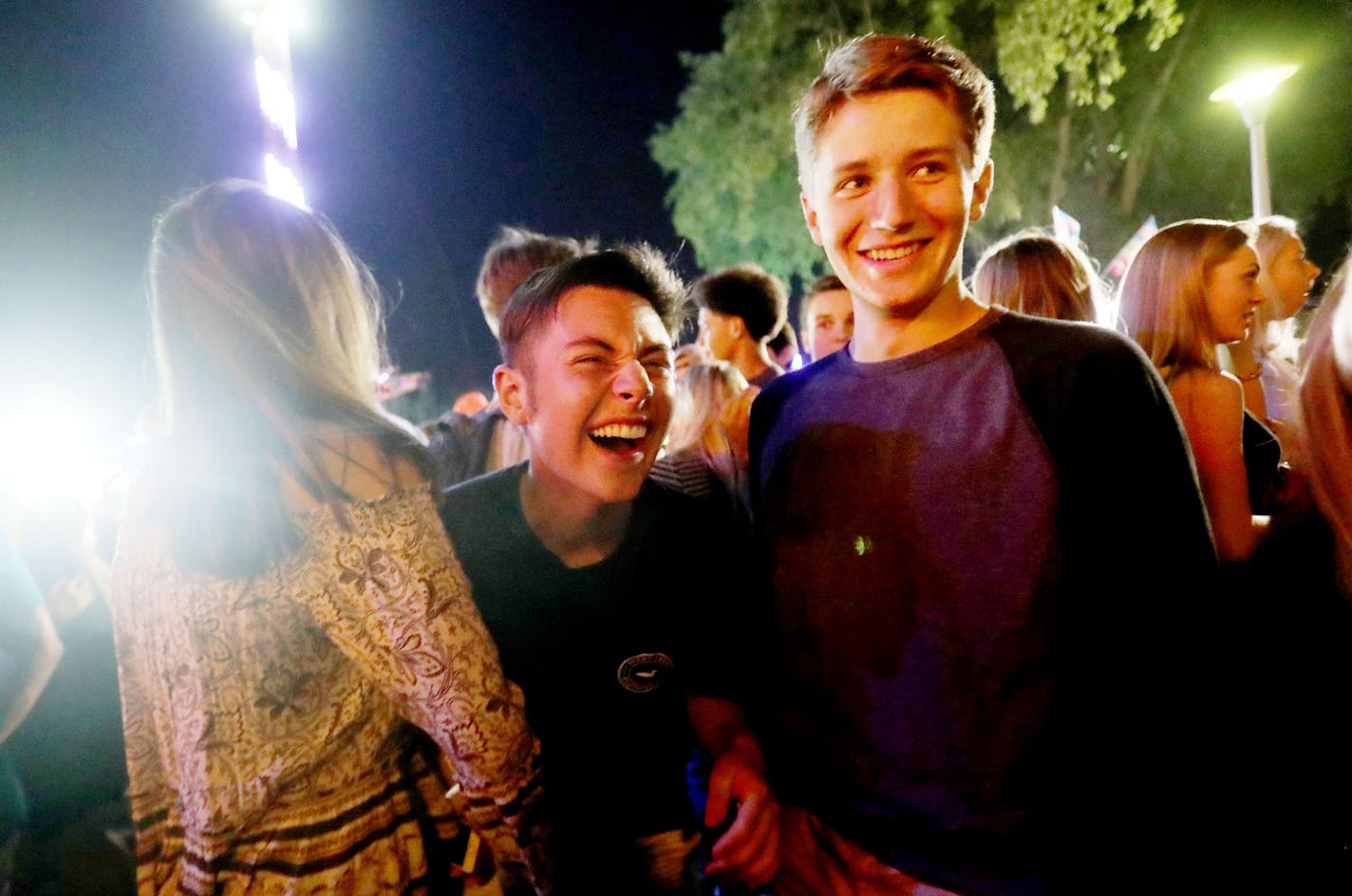 Friends and classmates at St. Agnes School in St. Paul, Matt Connolly, 16, middle left, and Nick Wallisch, 17, middle right, hung out near the Midway at the Minnesota State Fair Friday, Aug. 26, 2016, in Falcon Heights, MN.](DAVID JOLES/STARTRIBUNE)djoles@startribune For teenagers, the State Fair is a meeting ground filled with important social landmarks. Going to the fair alone, they say, is a key step in adolescent independence. And how you get to the fair -- catching a ride with a newly minte