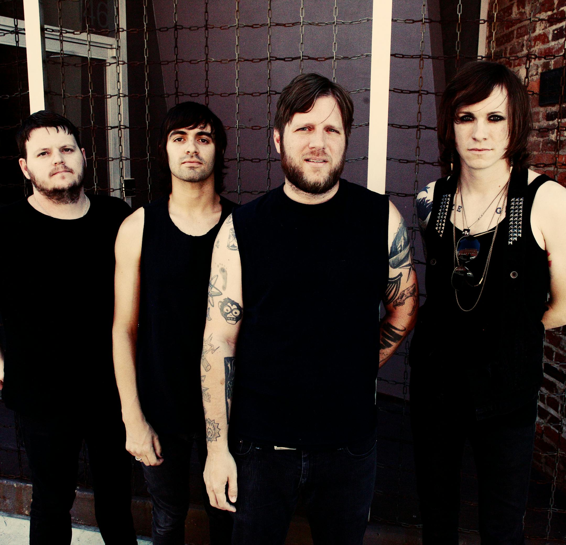 James Bowman, Jay Weinberg, Andrew Seward and Laura Jane Grace of Against Me!