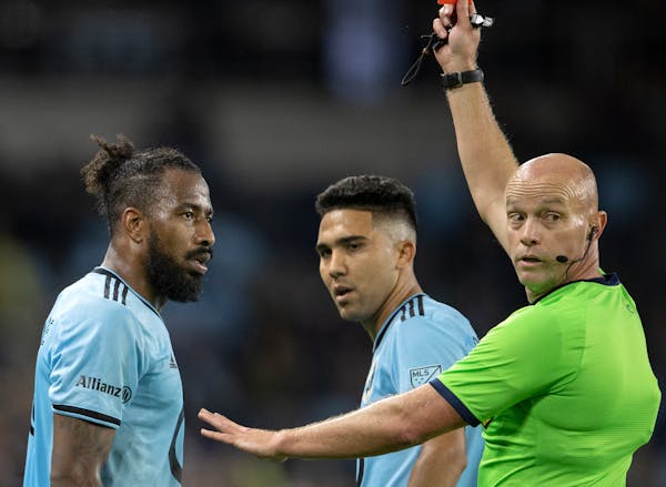 Romain Metanire of Minnesota United FC received a red card on Oct. 20 and was ejected.