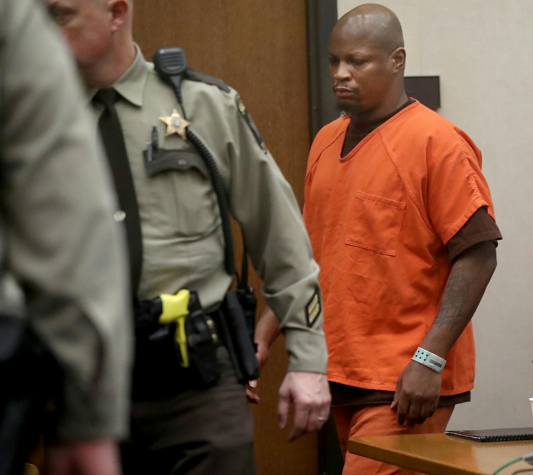 Benjamin Love, 46, leaves the courtroom after being sentenced to the maximum 288 months or 24 years by Judge Jay Quam Thursday, March 8, 2018, at the Hennepin County Government Center Courtroom in Minneapolis, MN. Love earlier plead guilty to second-degree unintentional murder and three other counts related to the stabbing death of Mai Yer Cha, 31, who defended her friends as Love tried to rob them last summer.