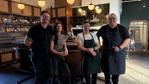 Jeff and Ari Seidenstricker with Mike Yuen and Tony Gao