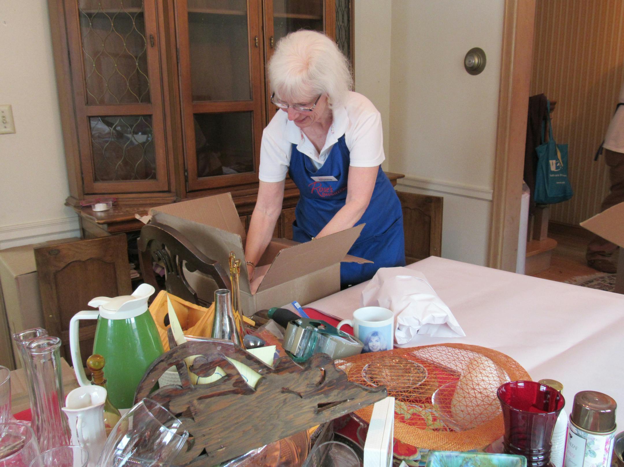 A Rose's Daughter employee helped box up some of Kit Naylor's belongings. Provided by Kit Naylor