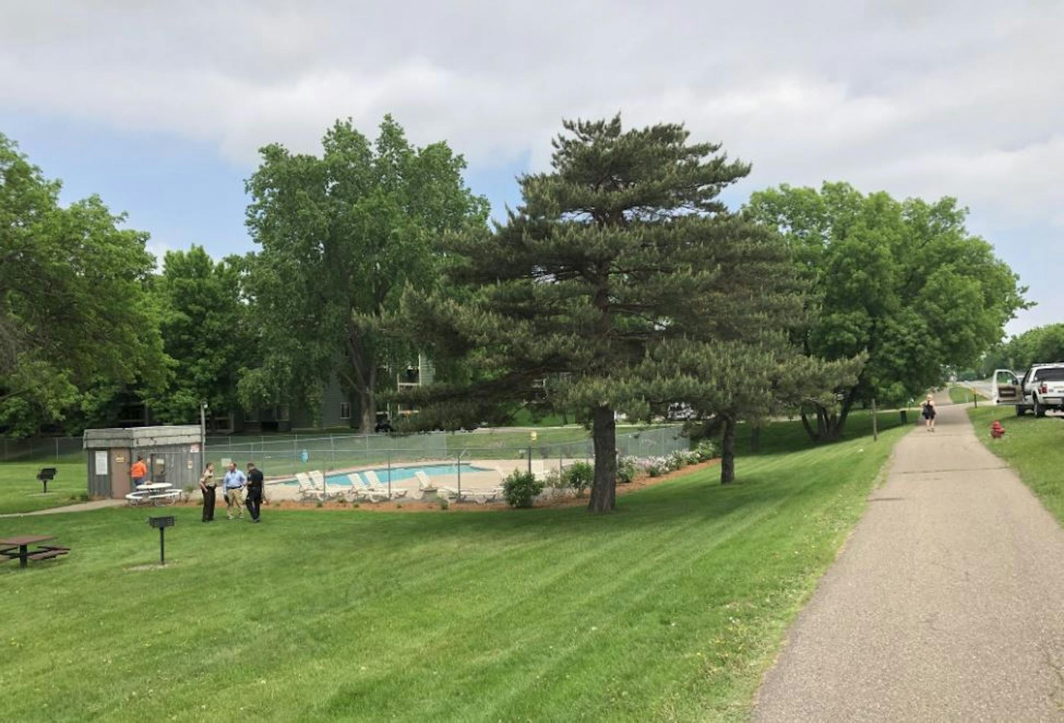Emergency crews clear the scene of a possible drowning in Eagan. (Courtesy Eagan Police via Twitter)