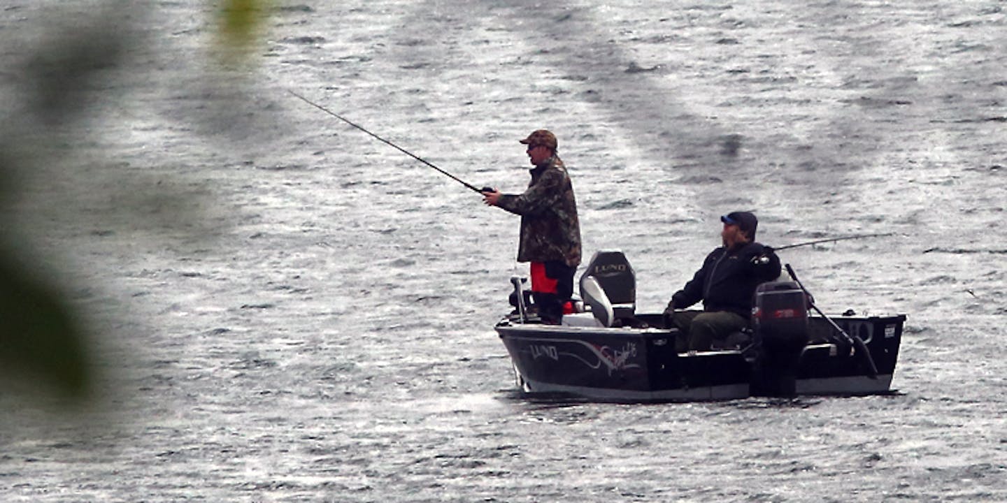 Fishermen enjoyed opening day of the 2016 Minnesota fishing season on the waters of White Bear Lake