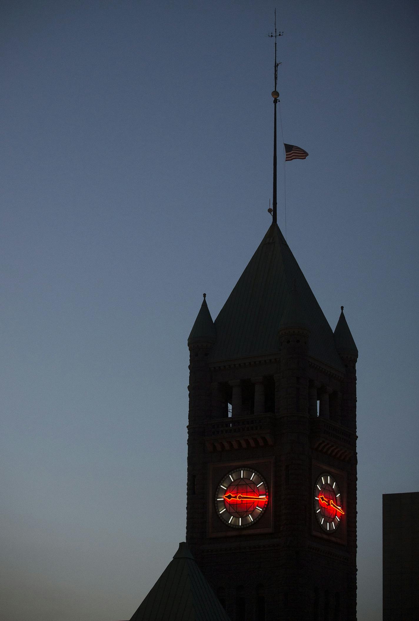 The Minneapolis City Hall Clockface in Minneapolis, Minn., on Friday July 24, 2015. ] RACHEL WOOLF &#x2211; rachel.woolf@startribune.com