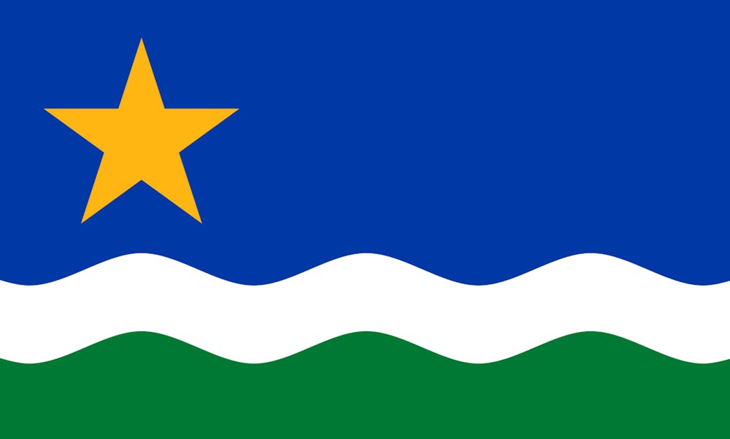 The 1989 North Star Flag, designed by the Rev. William Becker and Lee Herold.