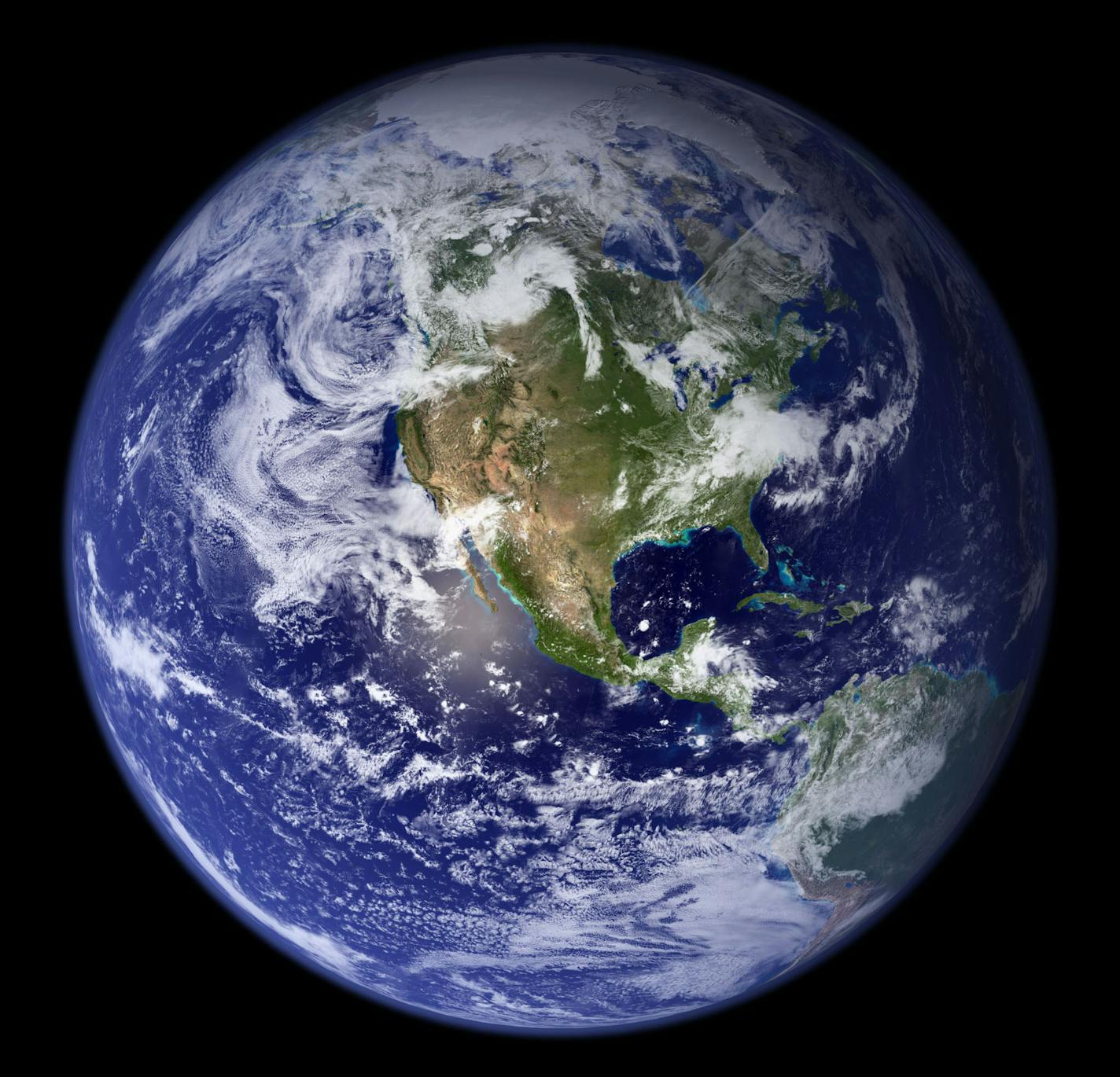 A composite image of Earth created by NASA in 2002.