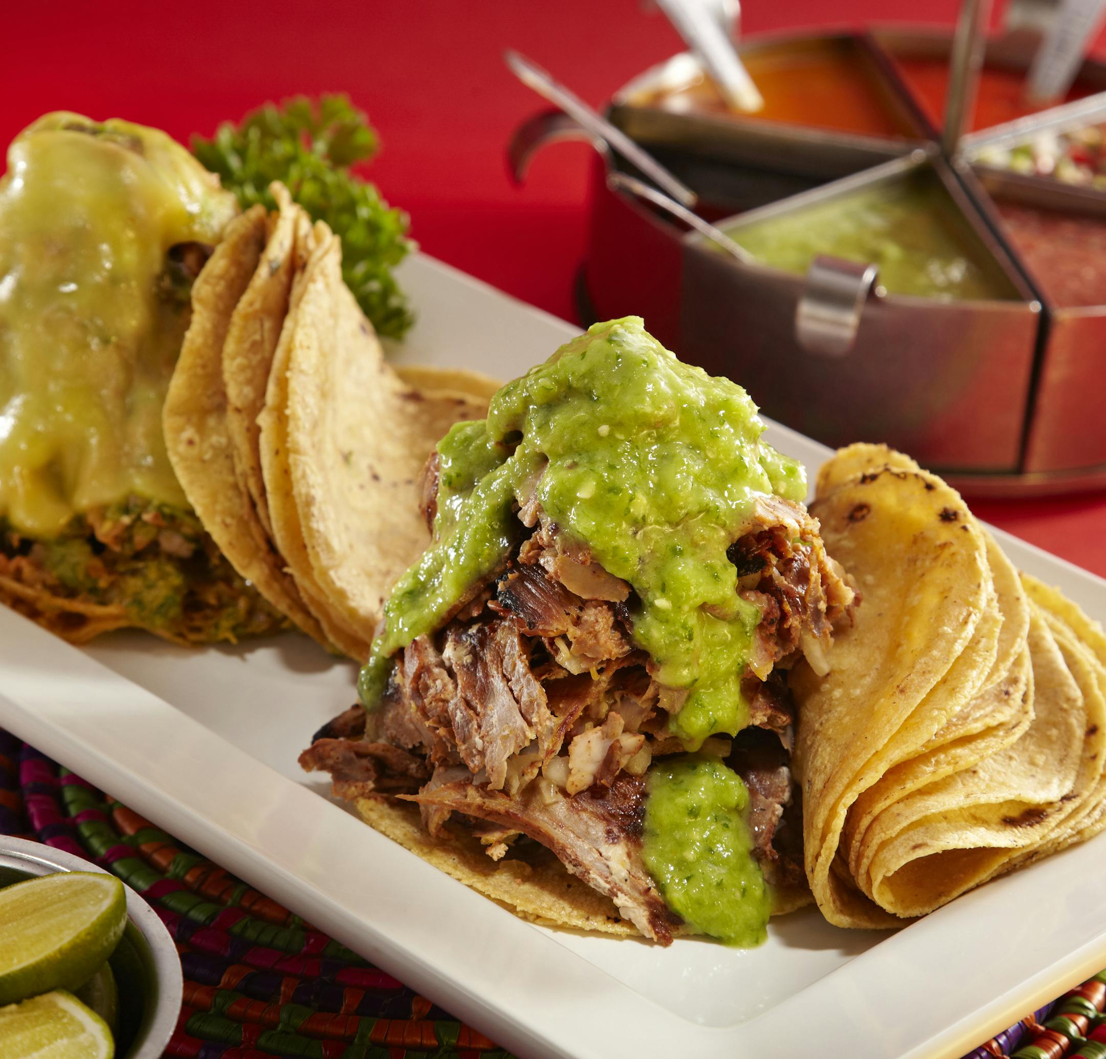 Platillos served at El Huequito in Mexico City. MUST CREDIT: El Huequito.