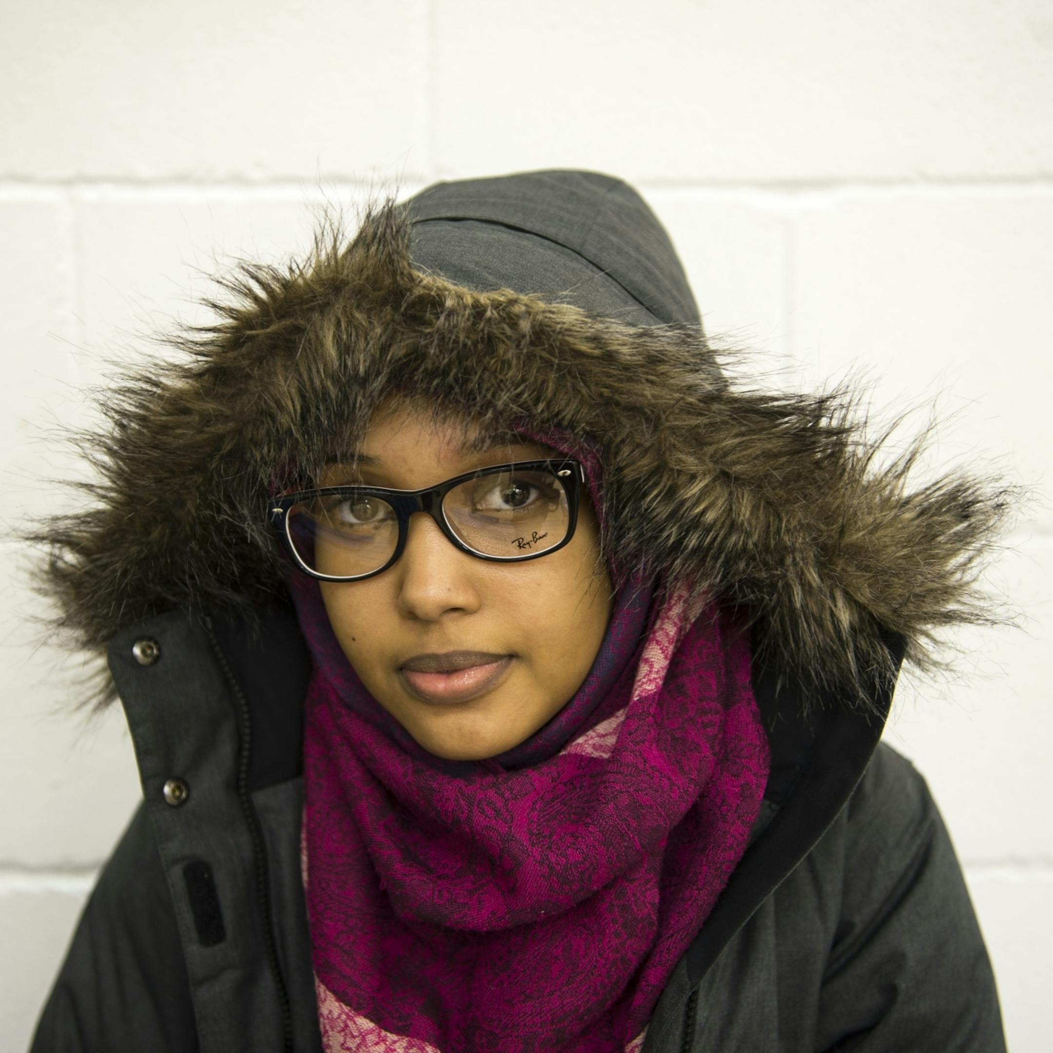 Kowsar Mohamed, a first-generation American from the West Bank area of Minneapolis, is casting a vote for Bernie Sanders during tonight's caucus in Minneapolis. "I feel like it's great to take part in politics," said Mohamed. "Bernie supports students."