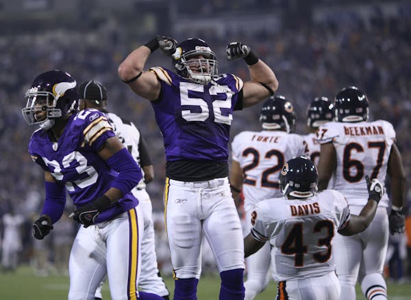 The Vikings' Chad Greenway (52) has retired and the team could be looking to draft a potential replacement.