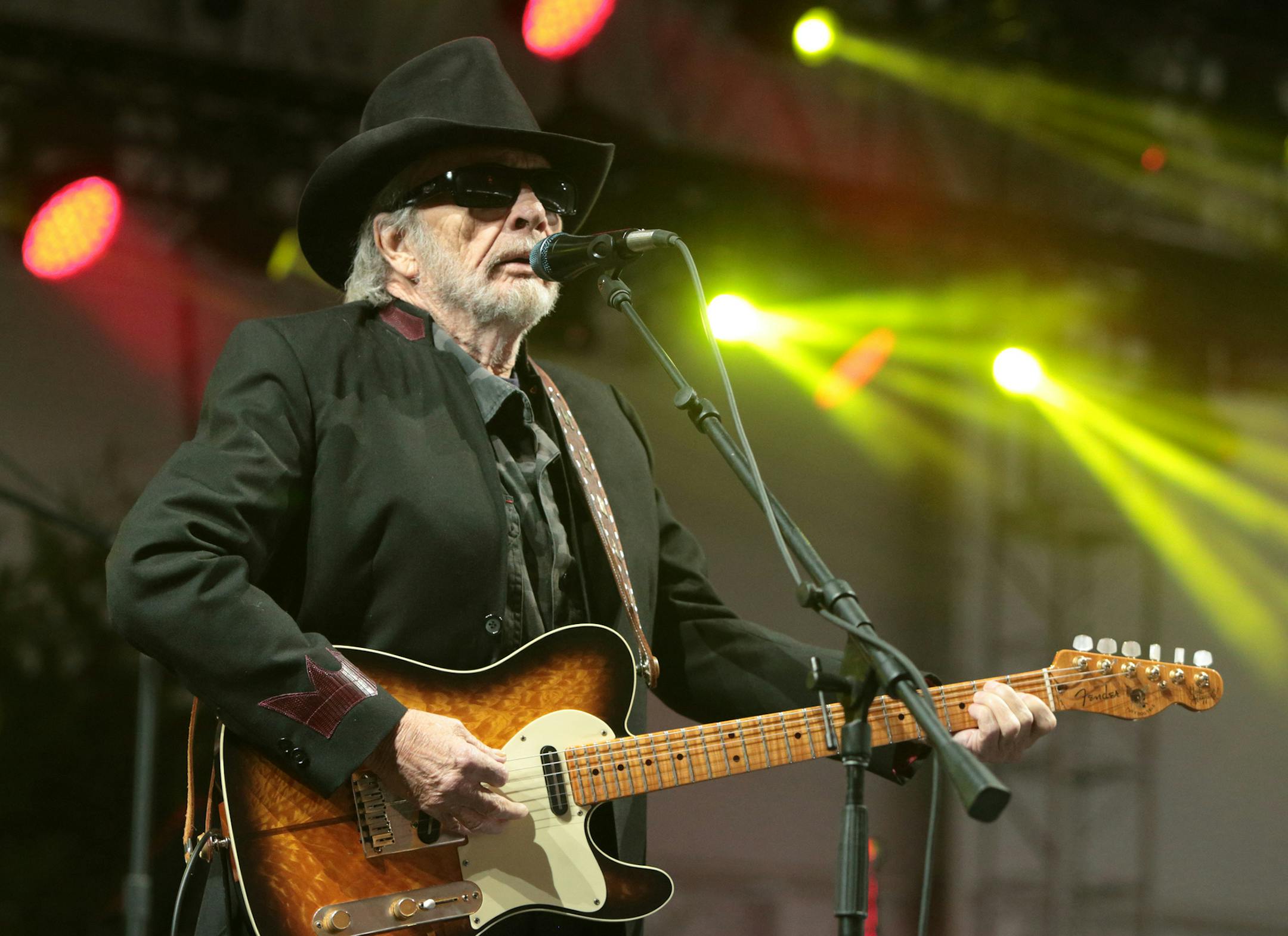 Merle Haggard, shown in 2015, said “I’ve been an example as what not to do, and also an example of what can be done in America.”