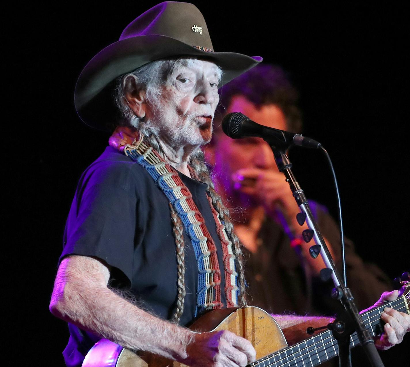 Willie Nelson and his band played the amphitheater at Treasure Island Casino Friday, June 9, 2017, in Welch, MN.] DAVID JOLES &#x2022; david.joles@startribune.com A look at the new amphitheater set-up at Treasure Island Casino where they are staging nine big shows this summer, starting with Willie Nelson w bruce Hornsby and Charlie Daniels on friday. feature on the venue, crowd w some review of the music. ORG XMIT: MIN1706100852094480